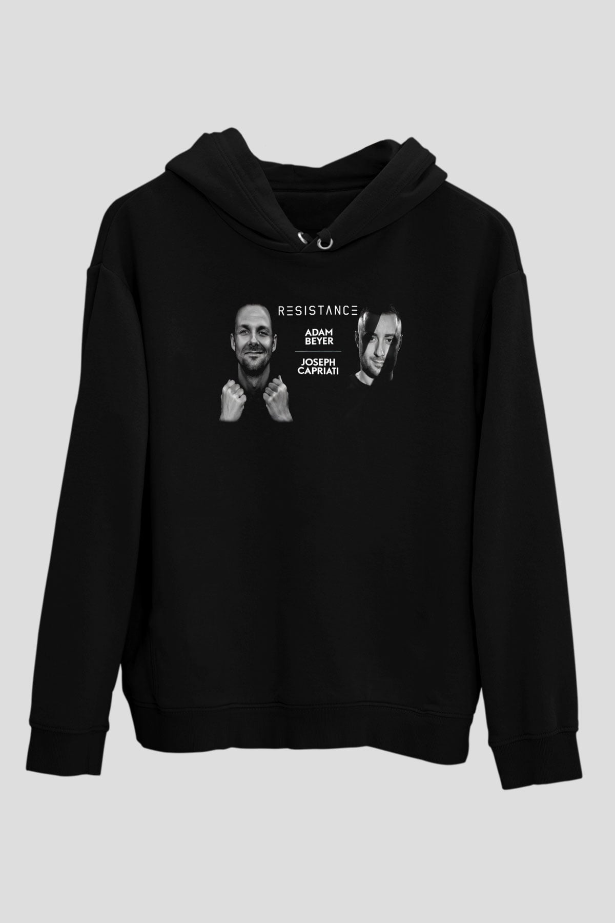 Adam Beyer Siyah Unisex Kapüşonlu Sweatshirt