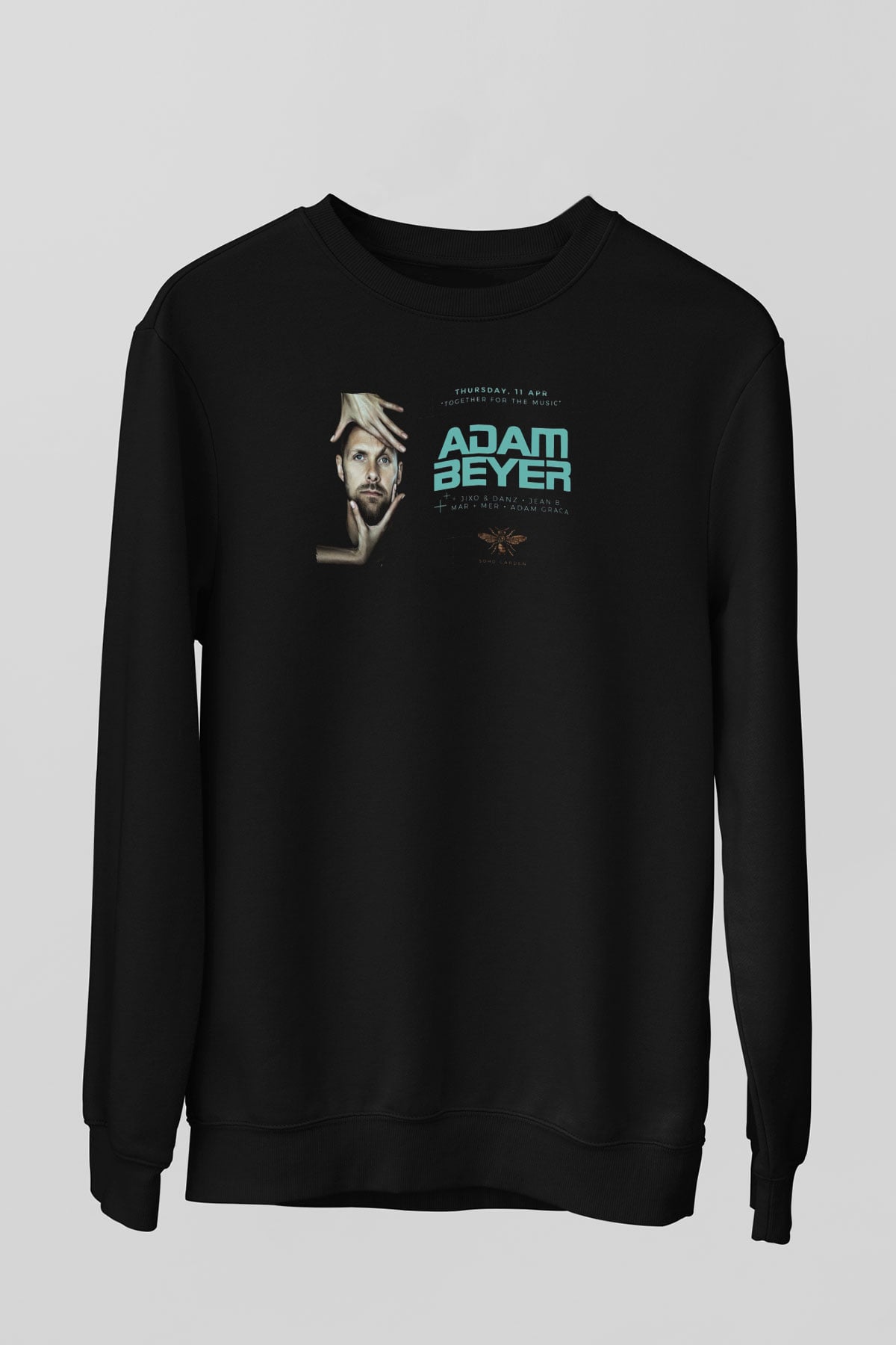 Adam Beyer Siyah Unisex Sweatshirt
