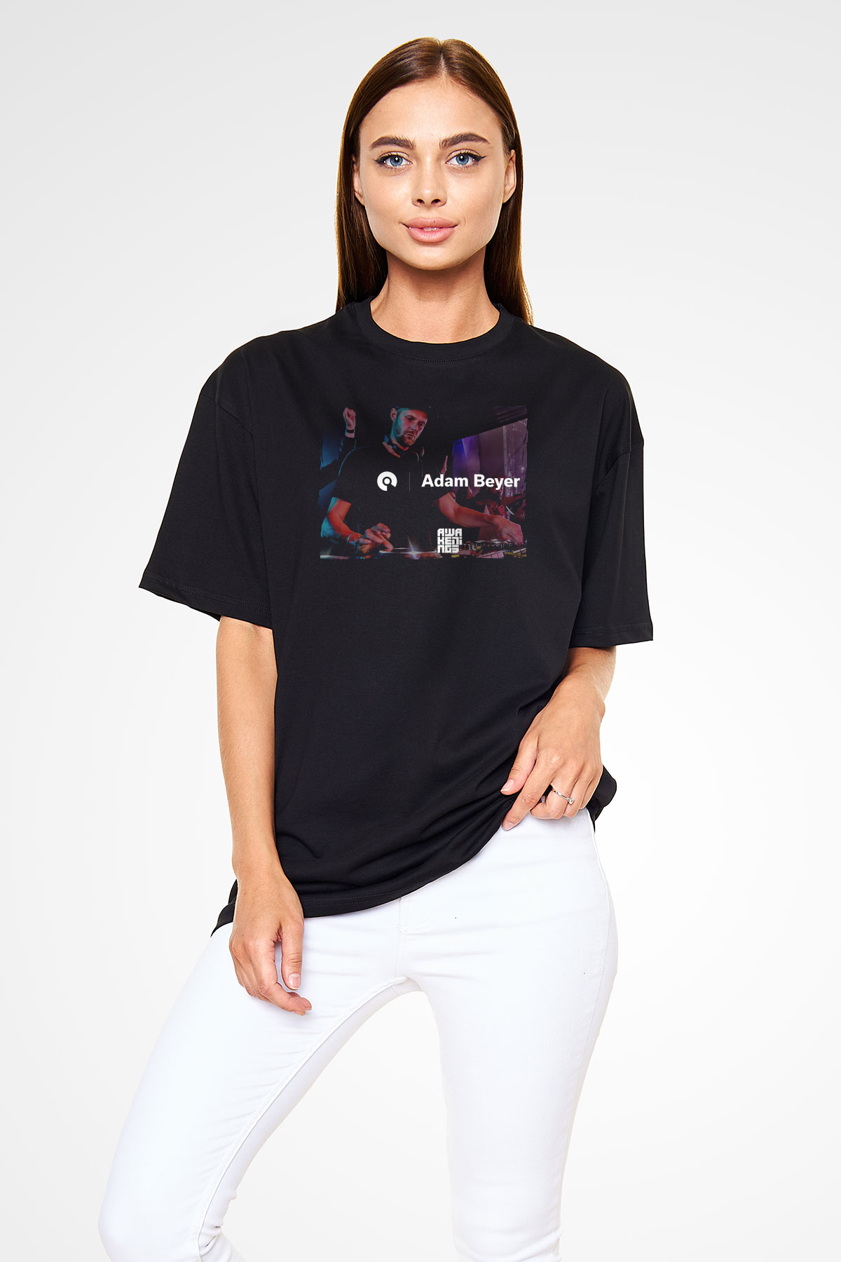 Adam Beyer Siyah Oversize Tişört Oversize T-shirt - TişörtFabrikası