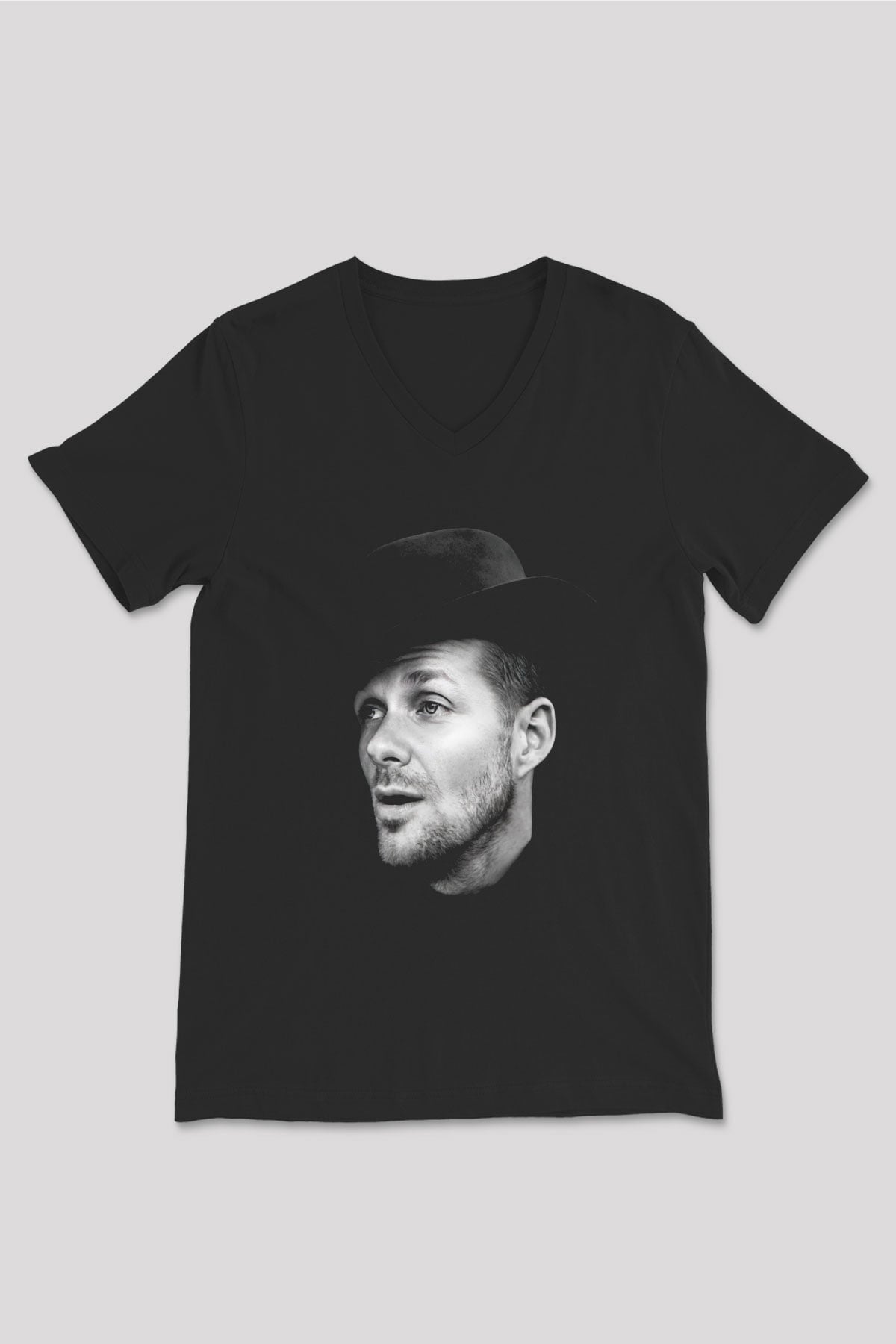 Adam Beyer Siyah Unisex V Yaka Tişört T-Shirt
