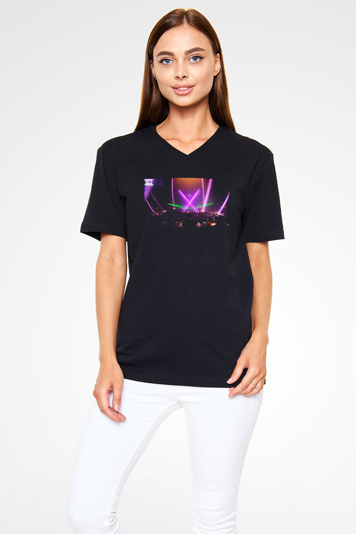 Adam Beyer Siyah Unisex V Yaka Tişört T-Shirt