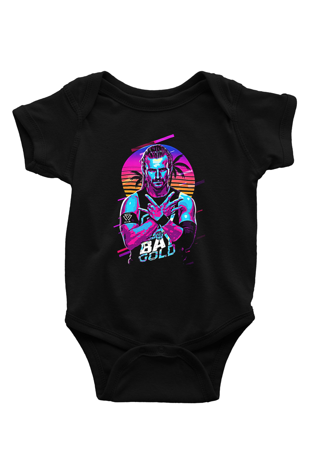 Adam Cole Baskılı Unisex Siyah Bebek Body - Zıbın
