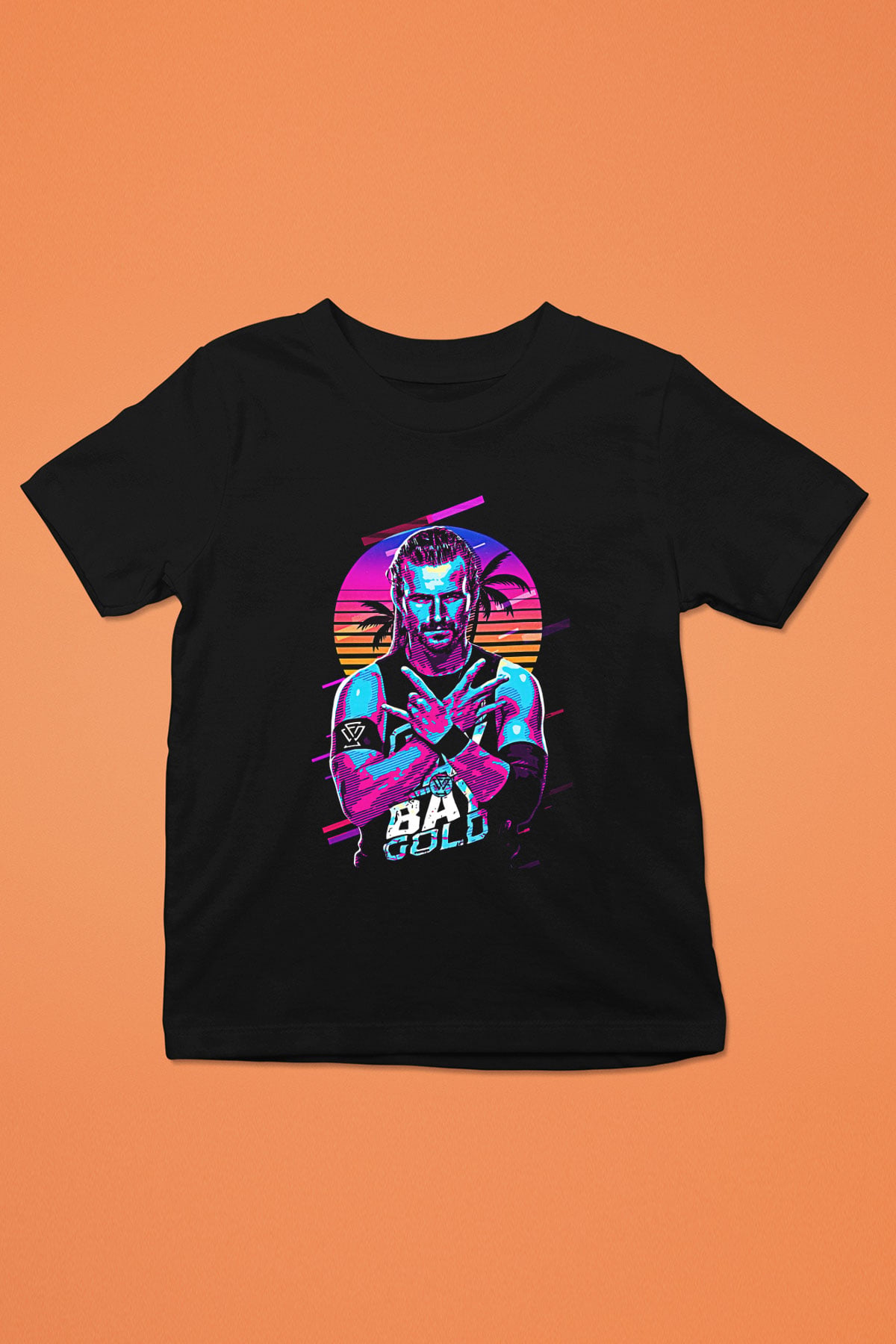 Adam Cole Baskılı Unisex Siyah Çocuk Tişört - Tshirt