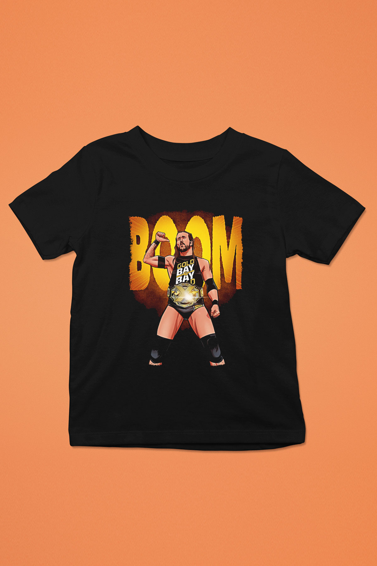 Adam Cole Baskılı Unisex Siyah Çocuk Tişört - Tshirt