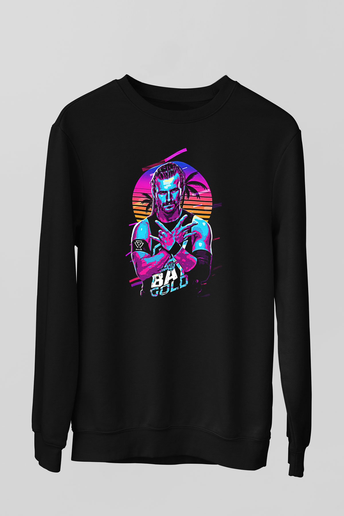 Adam Cole Baskılı Unisex Siyah Sweatshirt