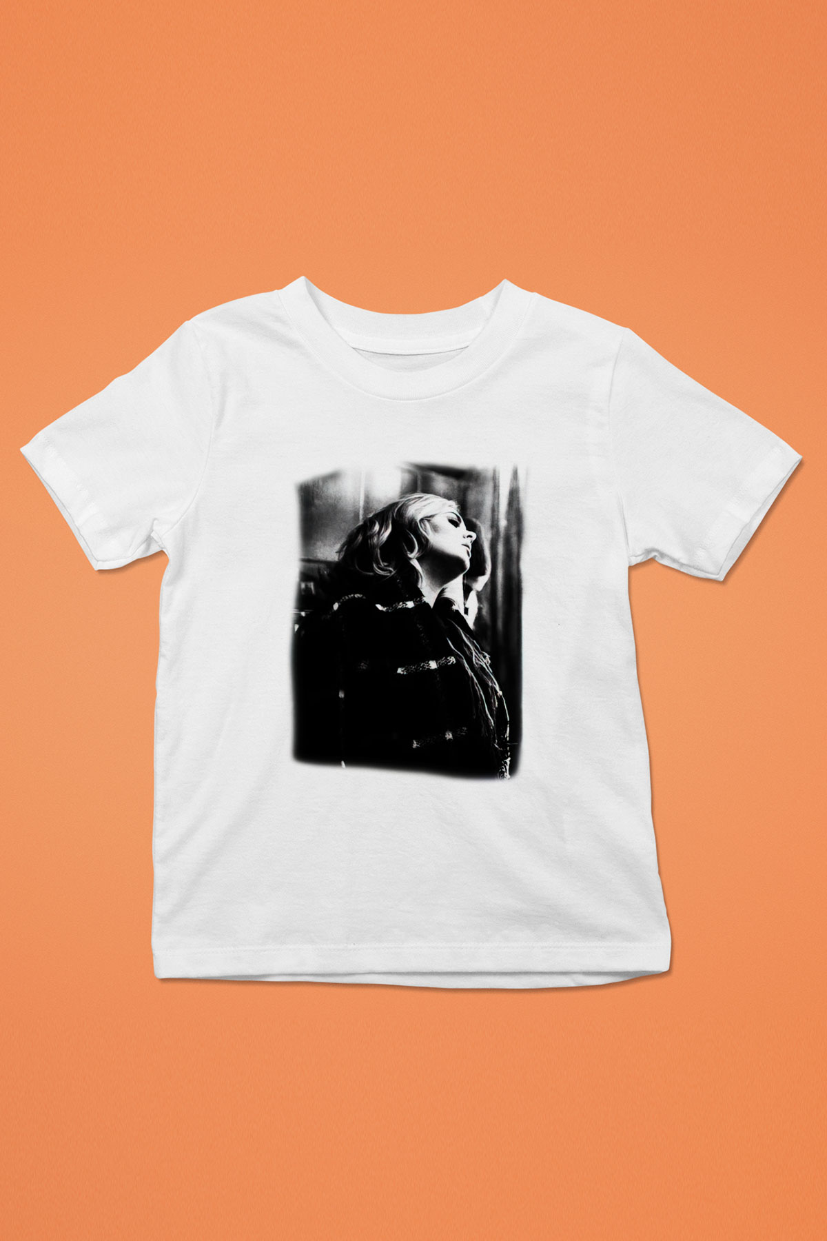Adele Baskılı Beyaz Unisex Çocuk Tişört