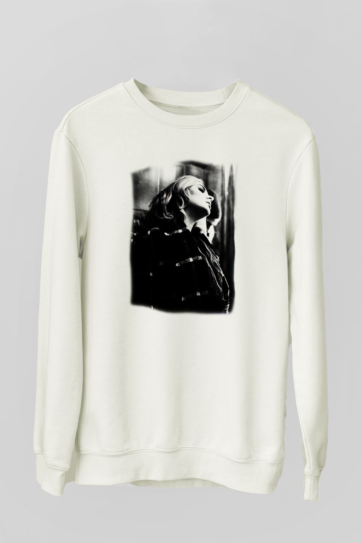 Adele Beyaz Unisex Sweatshirt