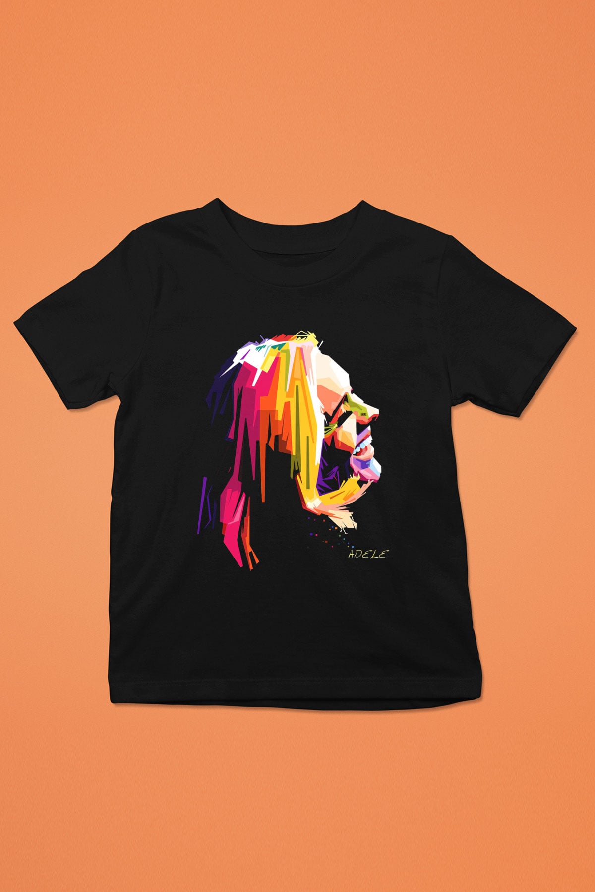 Adele Siyah Unisex Çocuk Tişört