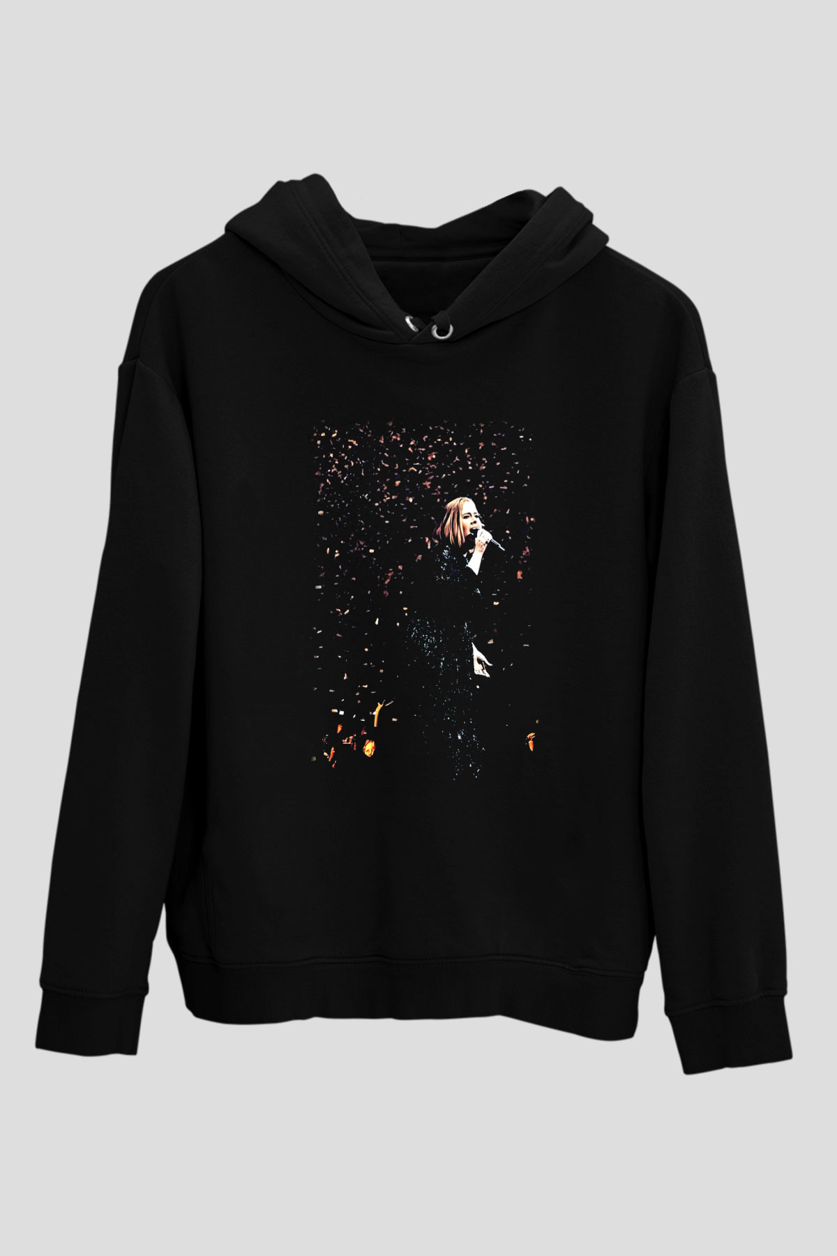 Adele Siyah Unisex Hoodie