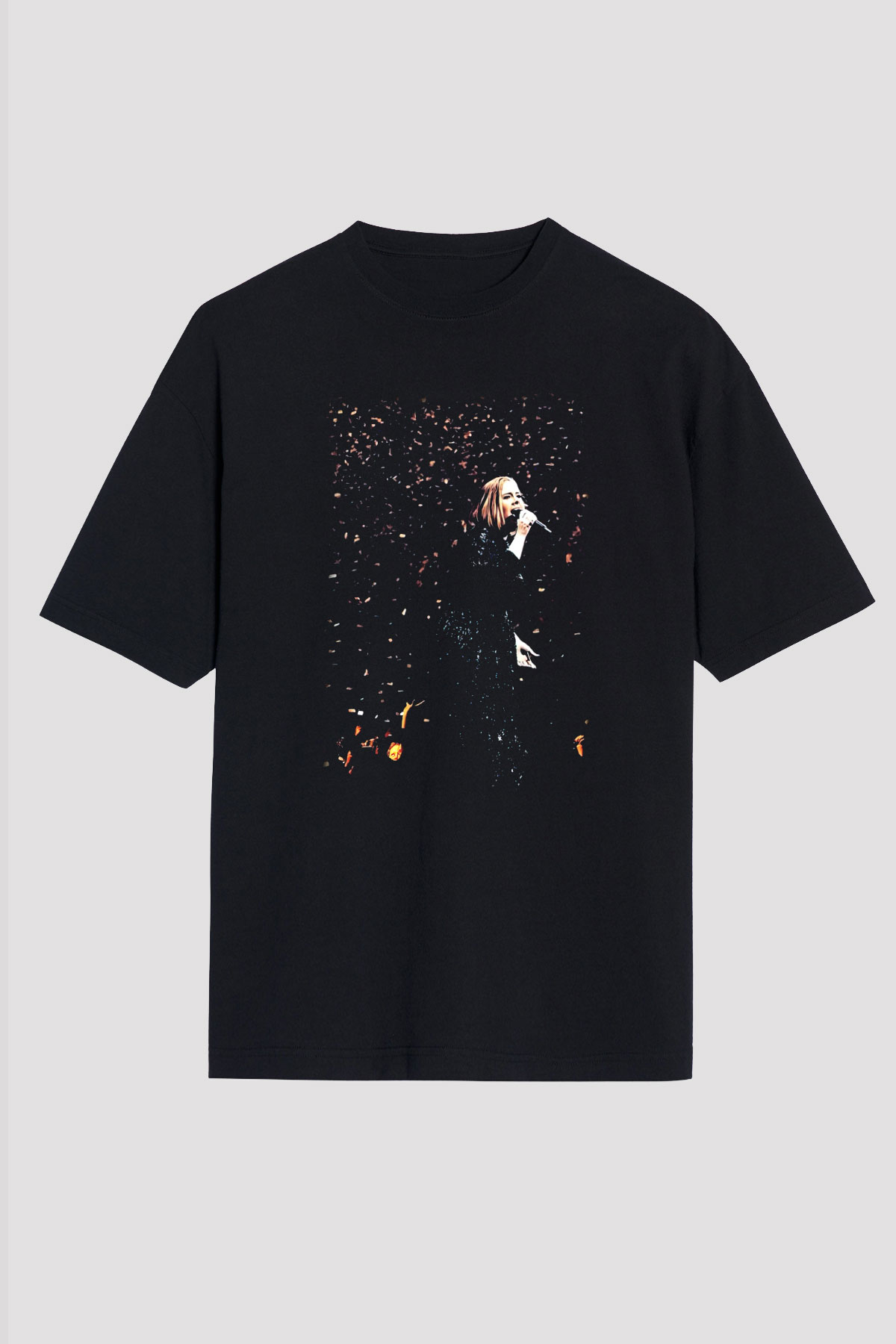 Adele Siyah Unisex Oversize Tişört T-Shirt
