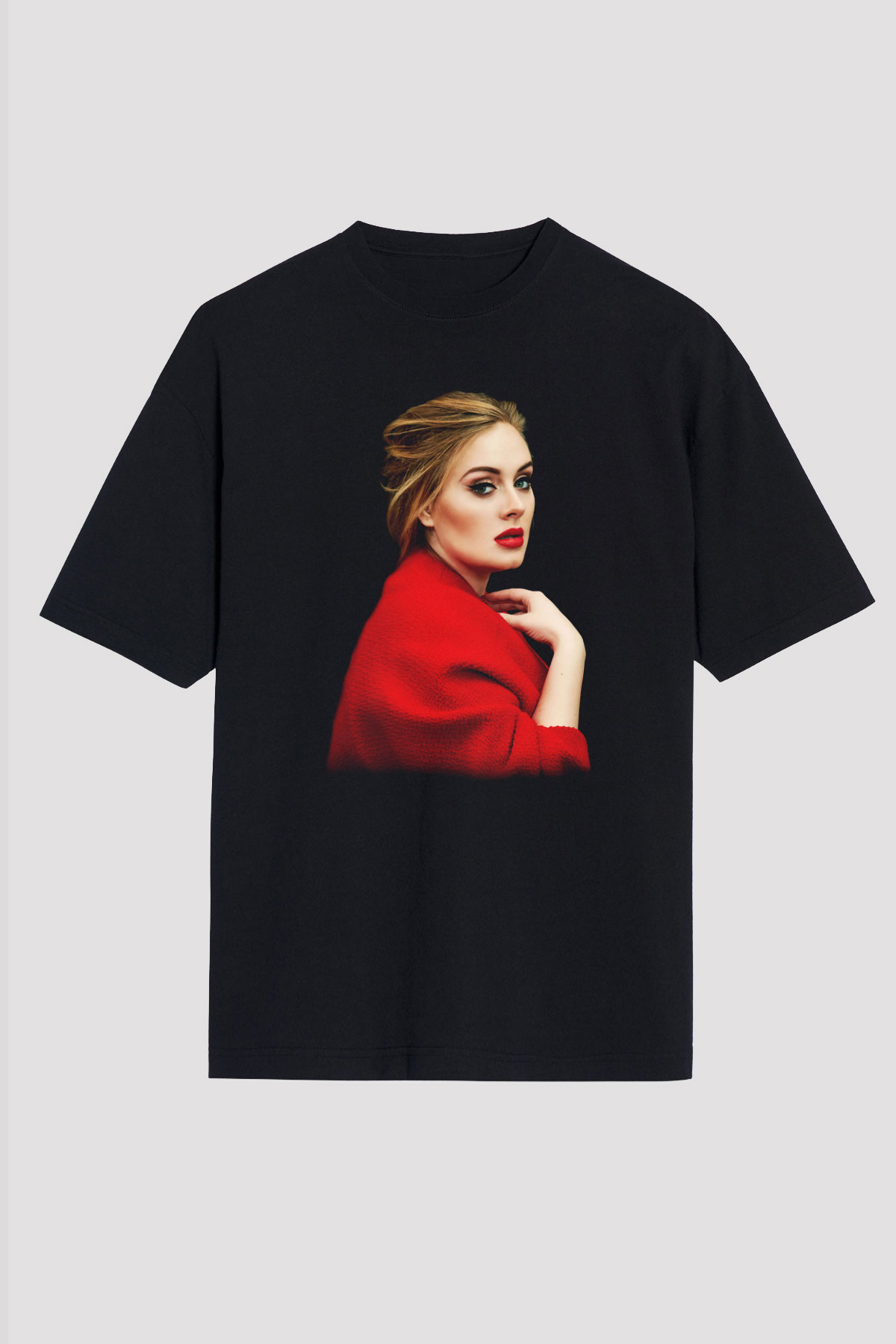 Adele Siyah Unisex Oversize Tişört T-Shirt