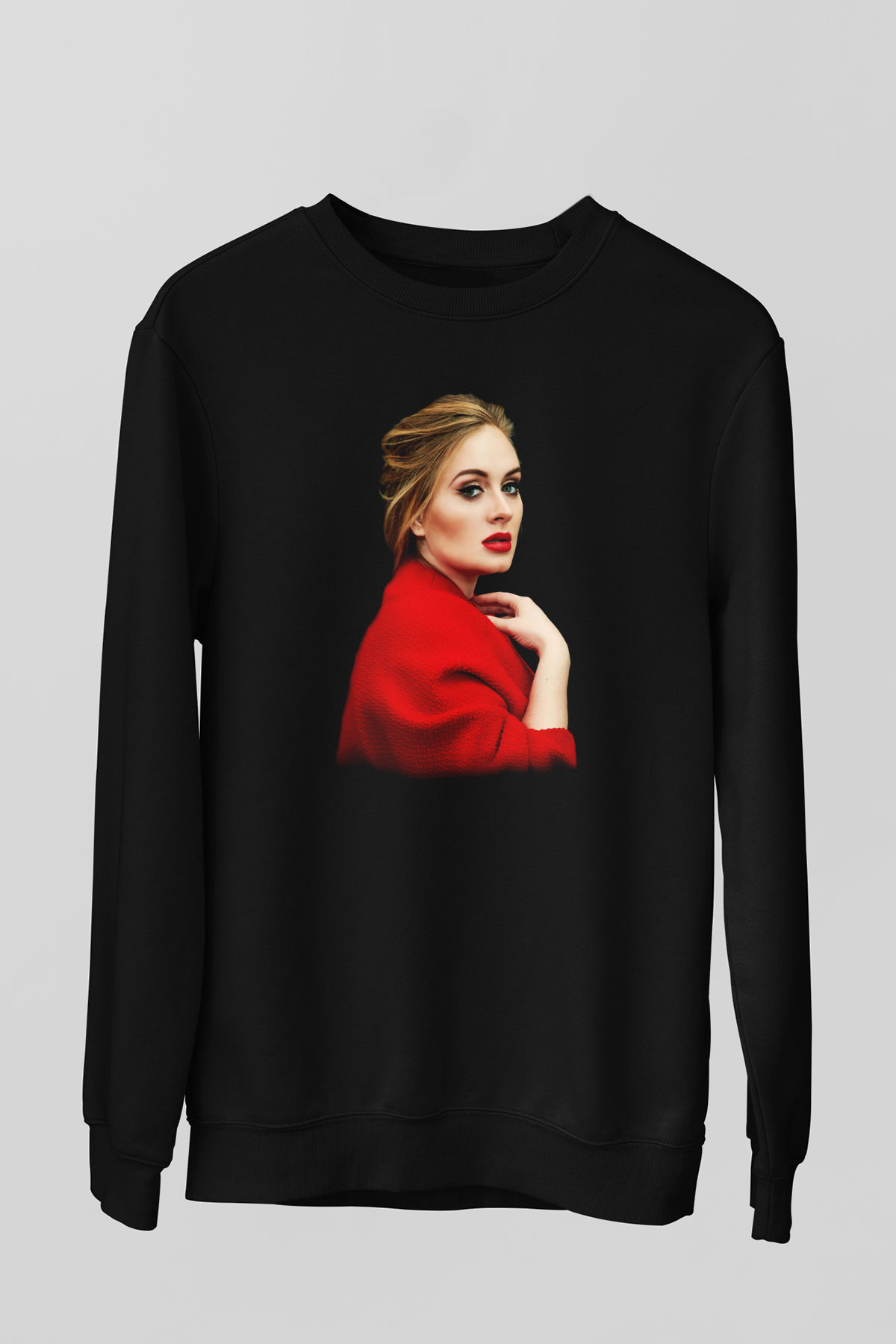 Adele Siyah Unisex Sweatshirt
