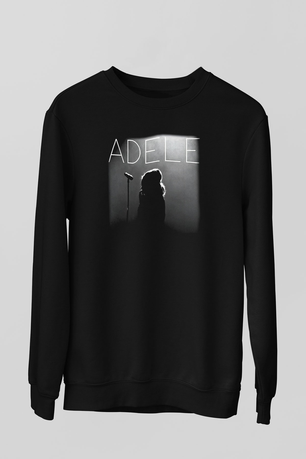 Adele Siyah Unisex Sweatshirt
