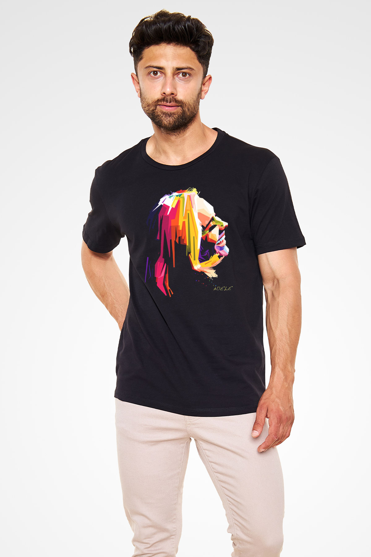 Adele Siyah Unisex Tişört T-Shirt - TişörtFabrikası