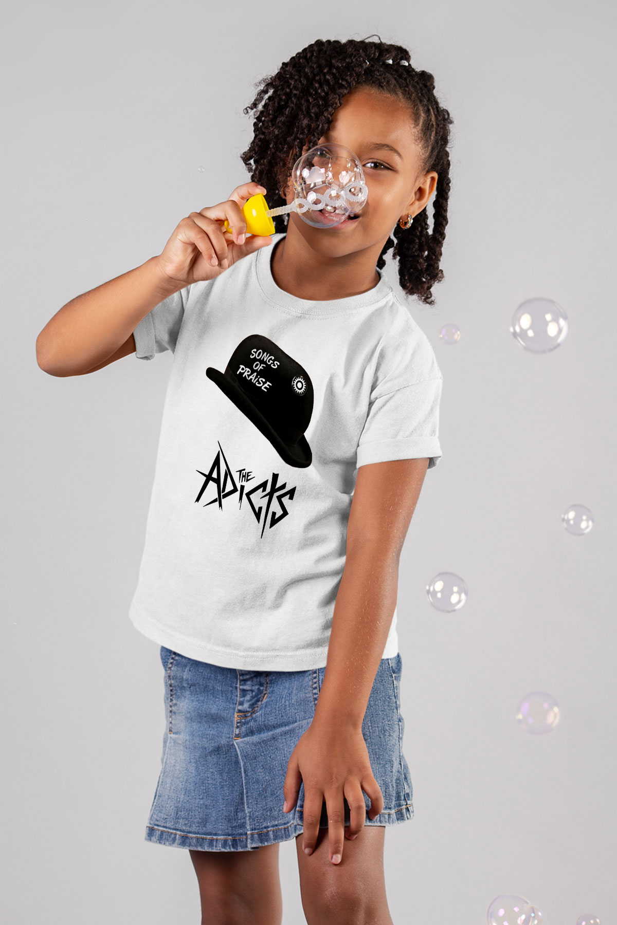 Adicts Baskılı Unisex Beyaz Çocuk Tişört