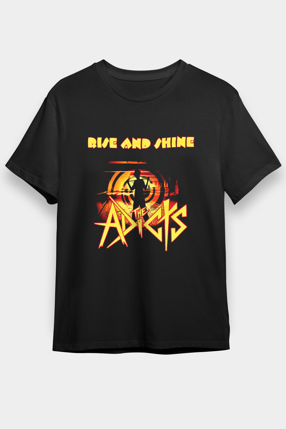 Adicts Baskılı Unisex Siyah Tişört