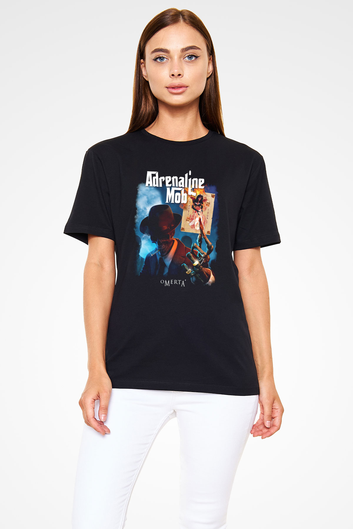 Adrenaline Mob Siyah Unisex Tişört T-Shirt - TişörtFabrikası