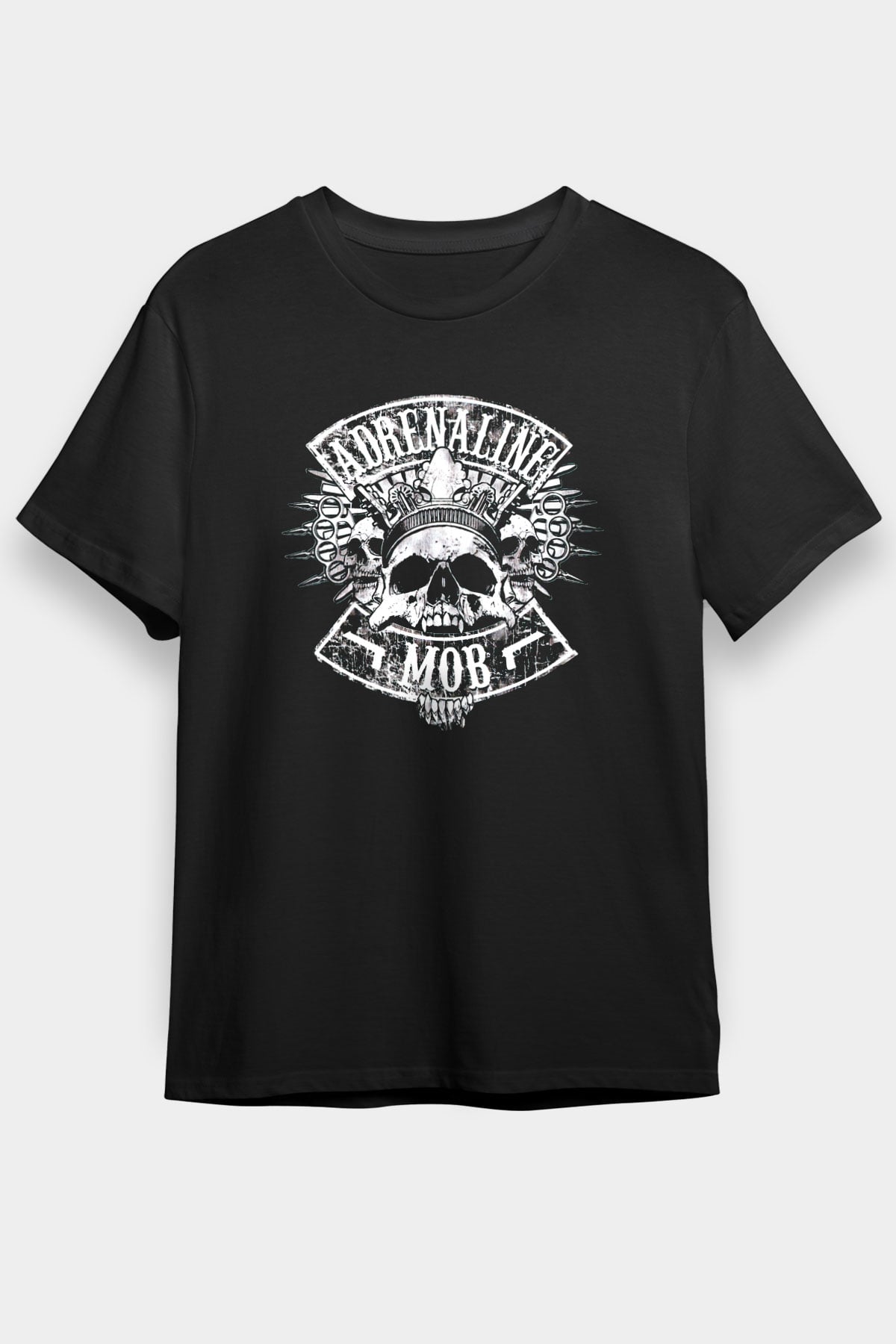 Adrenaline Mob Siyah Unisex Tişört T-Shirt - TişörtFabrikası