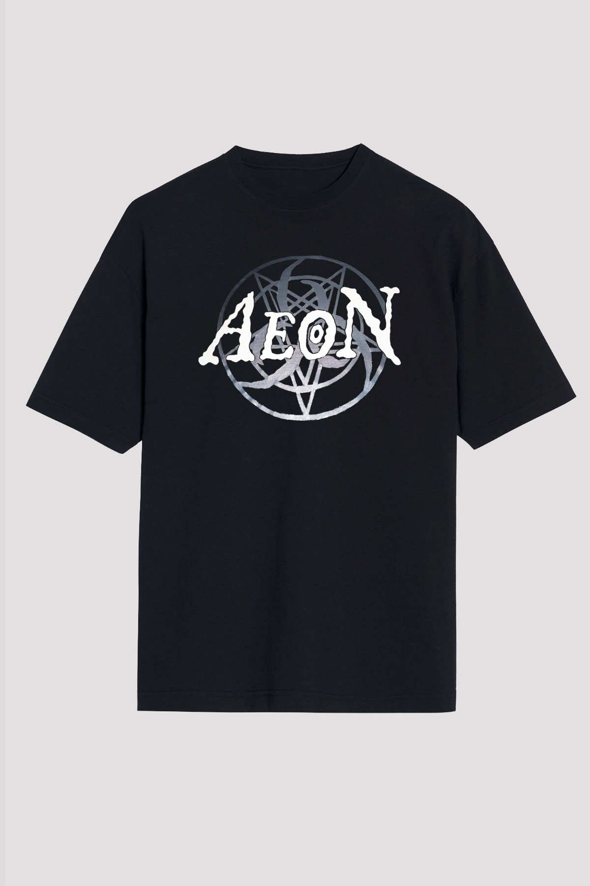 Aeon Siyah Unisex Oversize Tişört T-Shirt