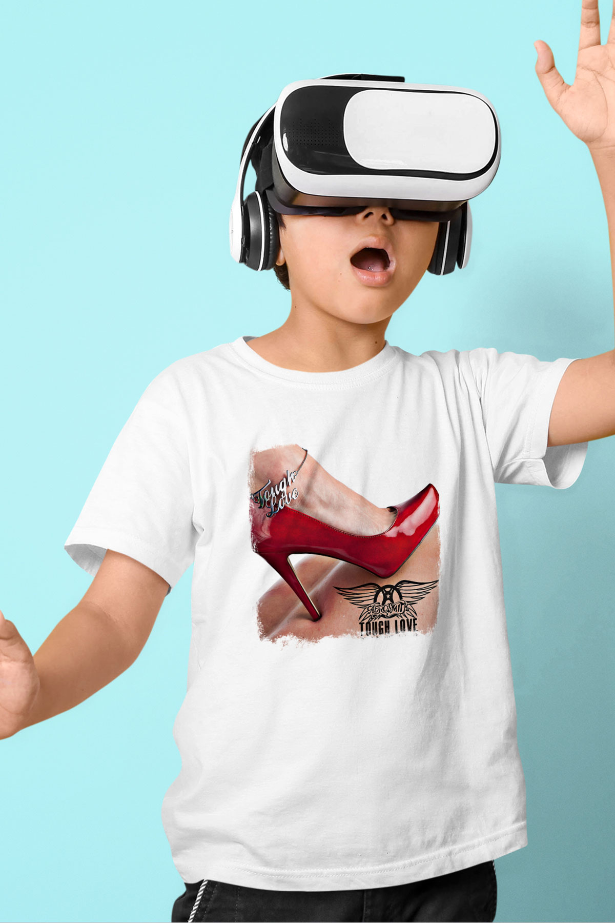 Aerosmith Baskılı Unisex Beyaz Çocuk Tişört