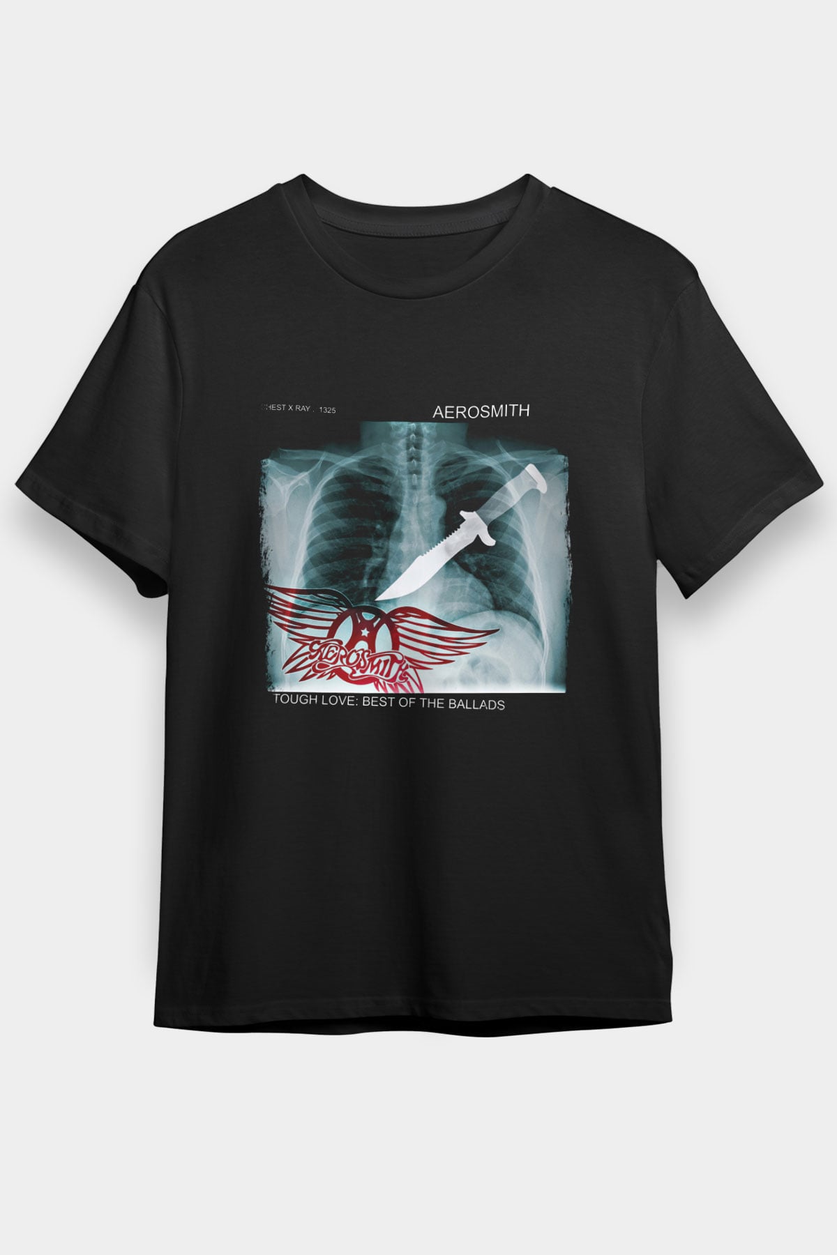 Aerosmith Baskılı Unisex Siyah Tişört