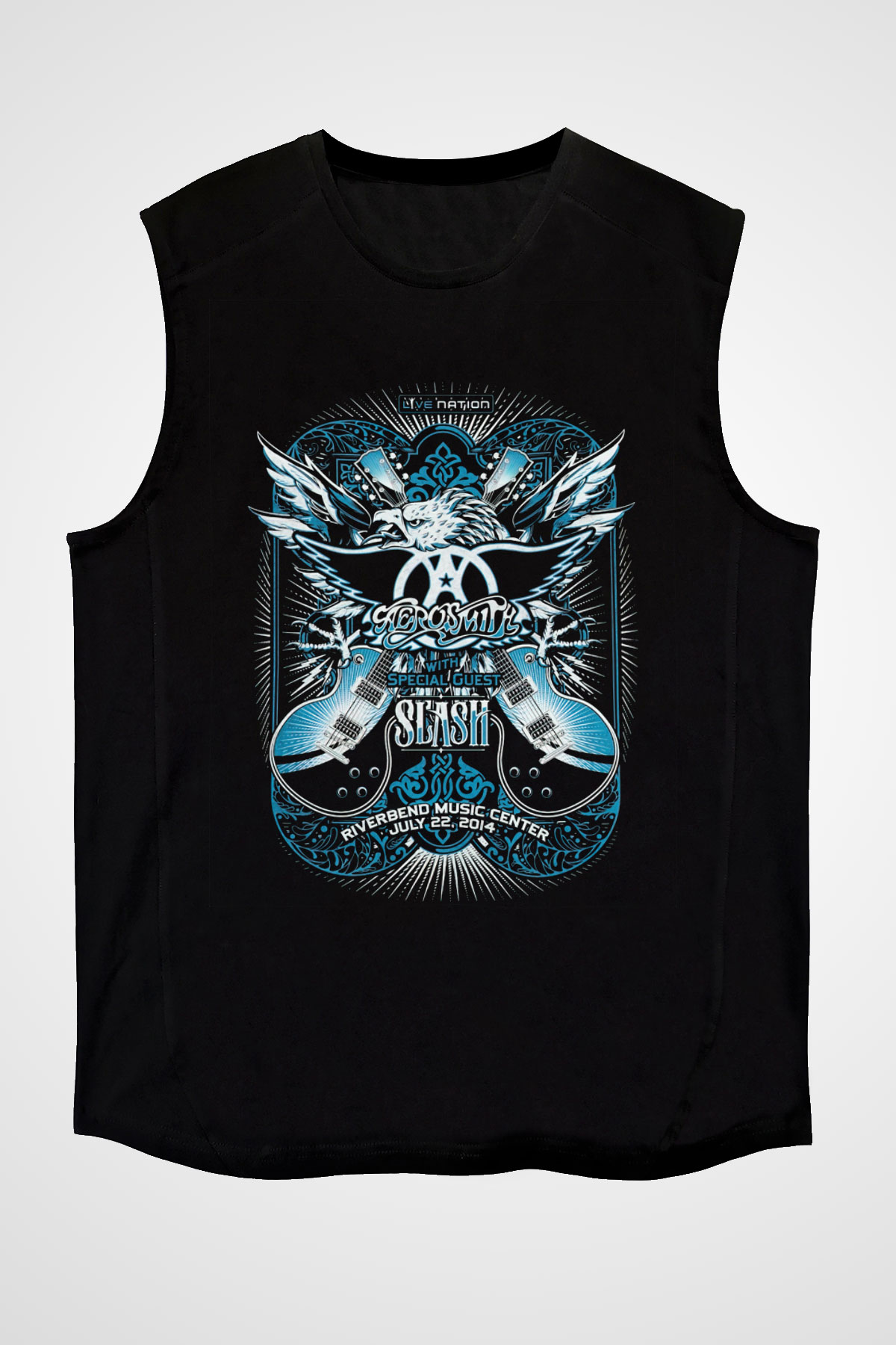 Aerosmith Siyah Unisex Kolsuz Tişört