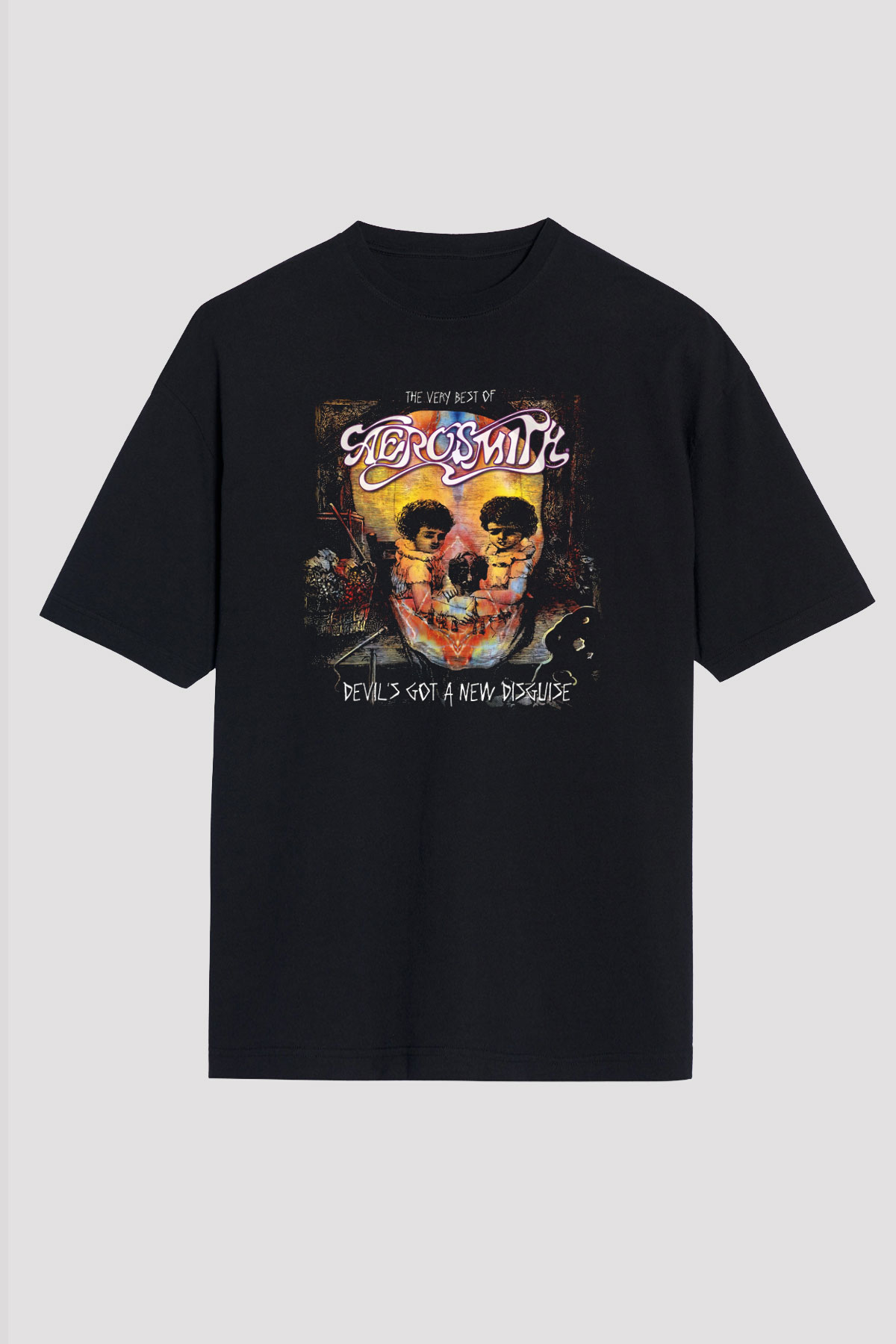 Aerosmith Siyah Unisex Oversize Tişört T-Shirt