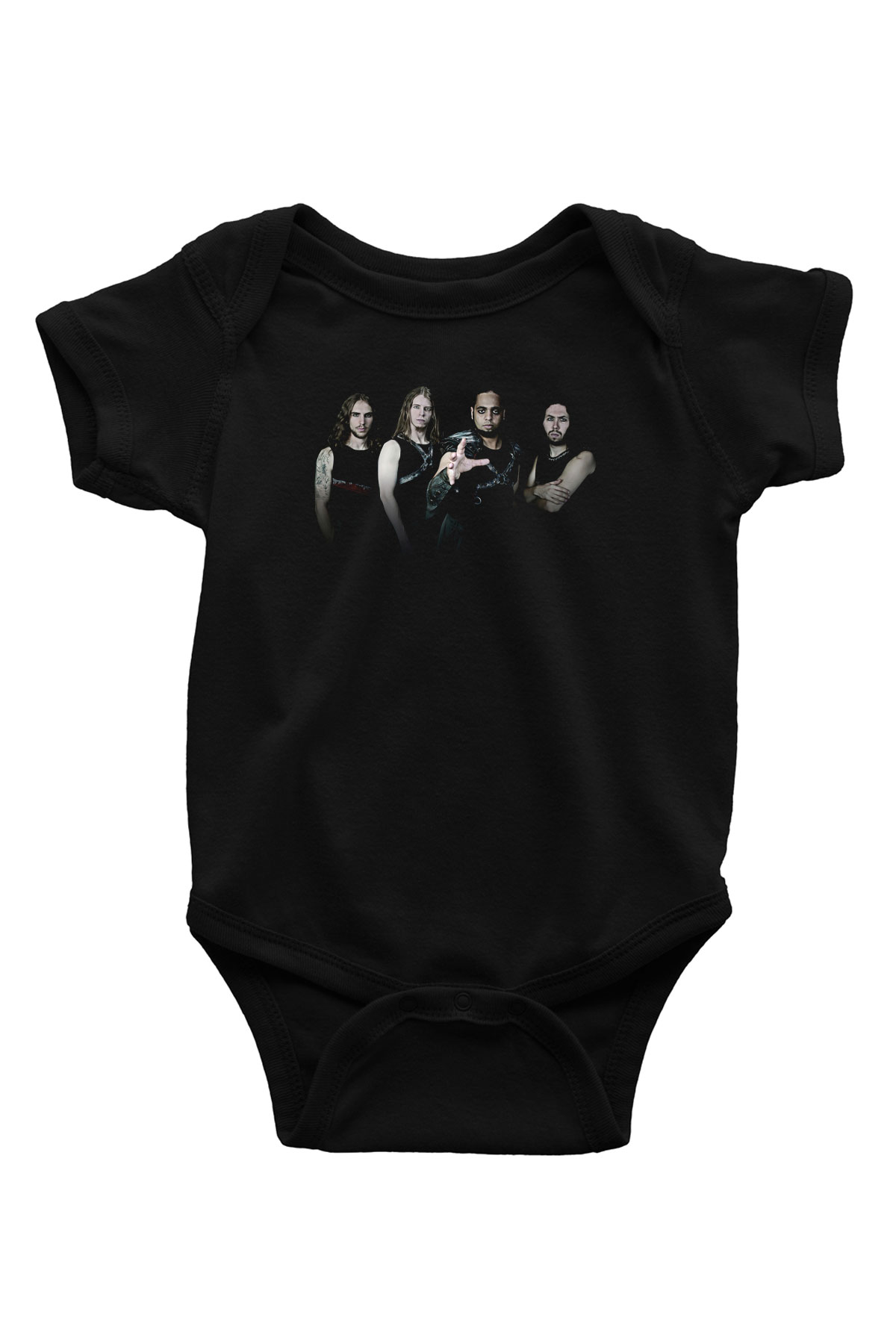 Aeternam Baskılı Unisex Siyah Bebek Body - Zıbın