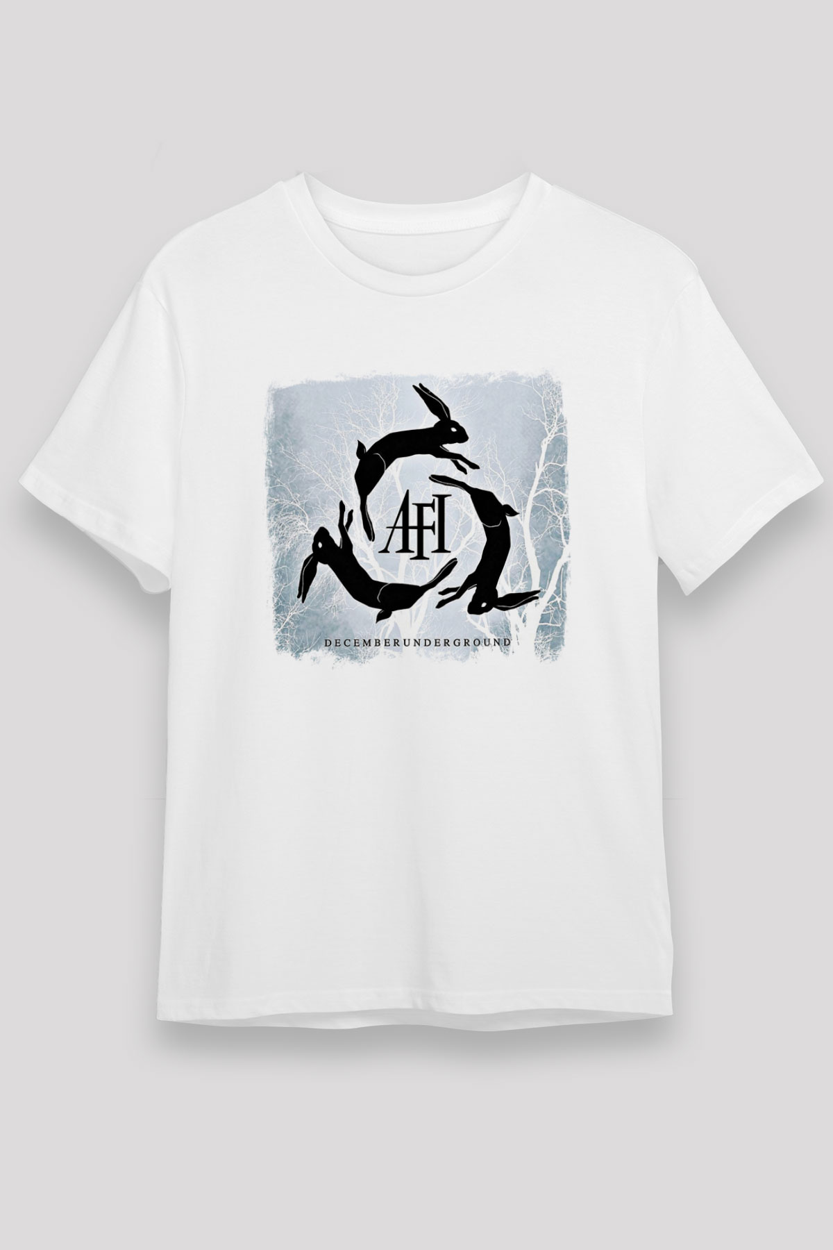 Afi Baskılı Unisex Beyaz Tişört