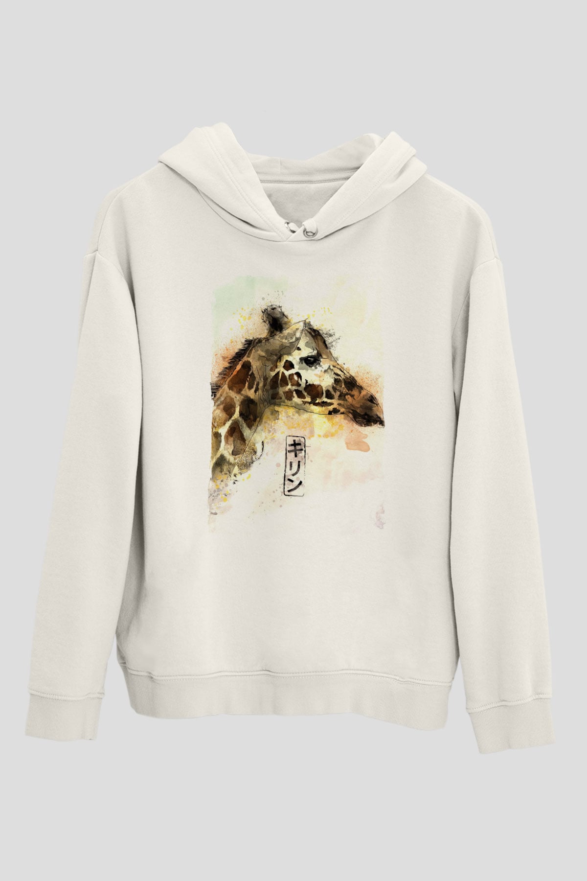 Afrika ZürafaBeyaz  Unisex Hoodie