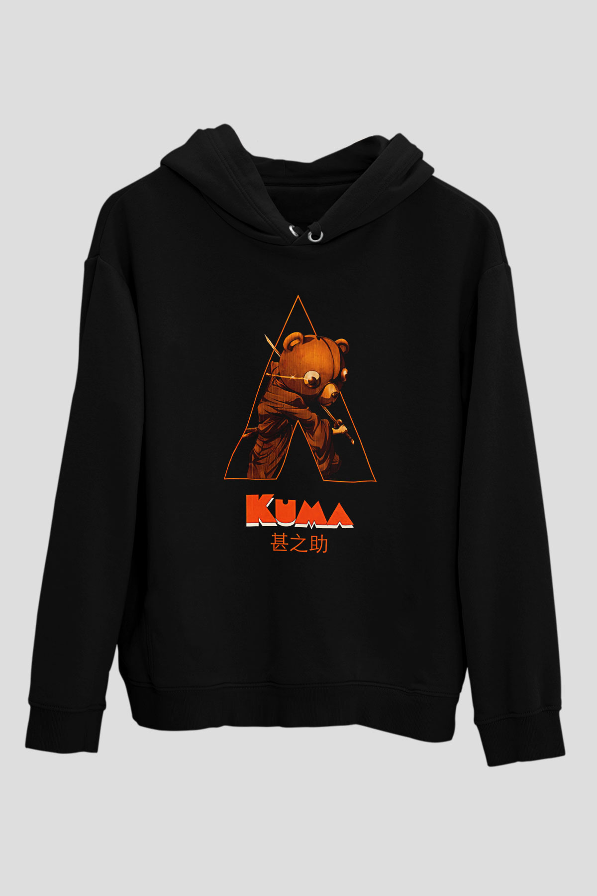 Afro Samurai Baskılı Unisex Siyah Hoodie