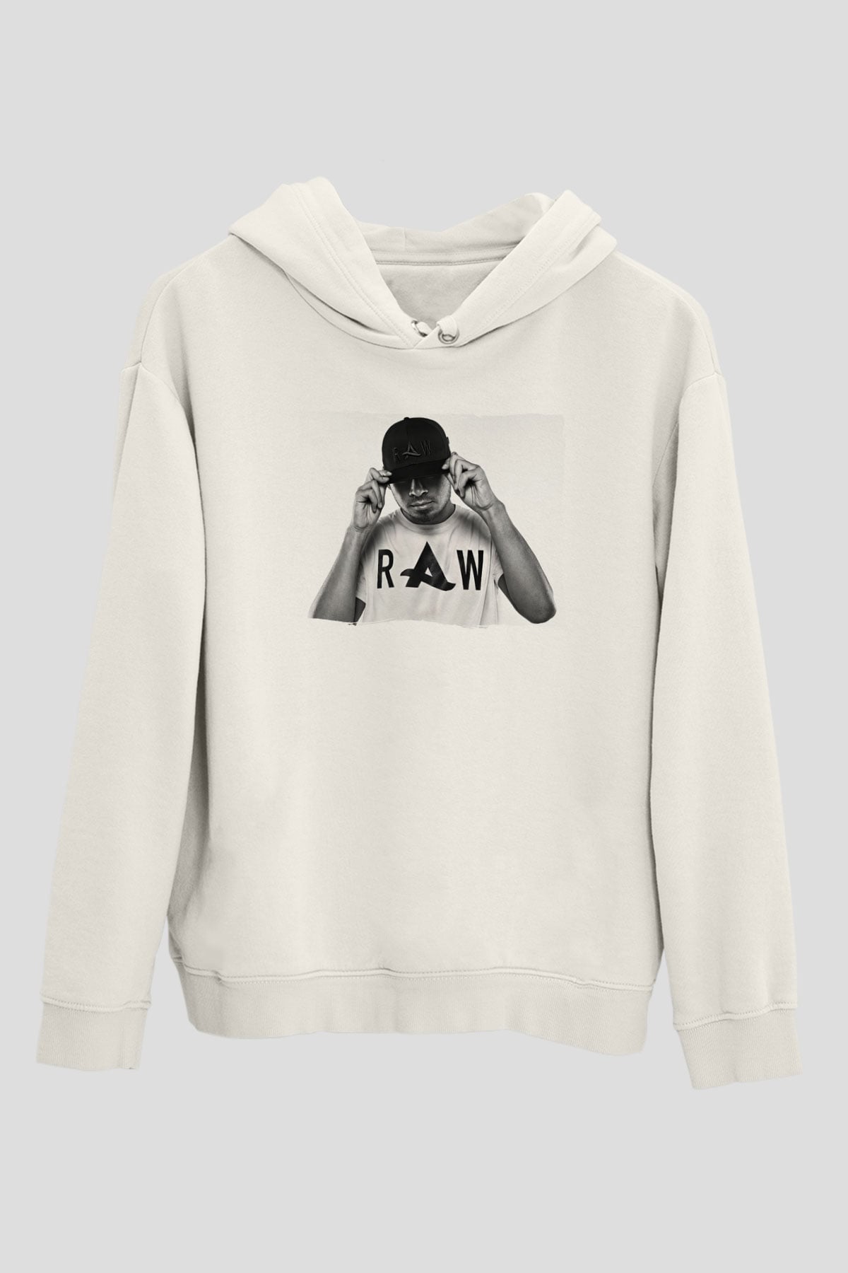 Afrojack Beyaz Unisex Kapüşonlu Sweatshirt