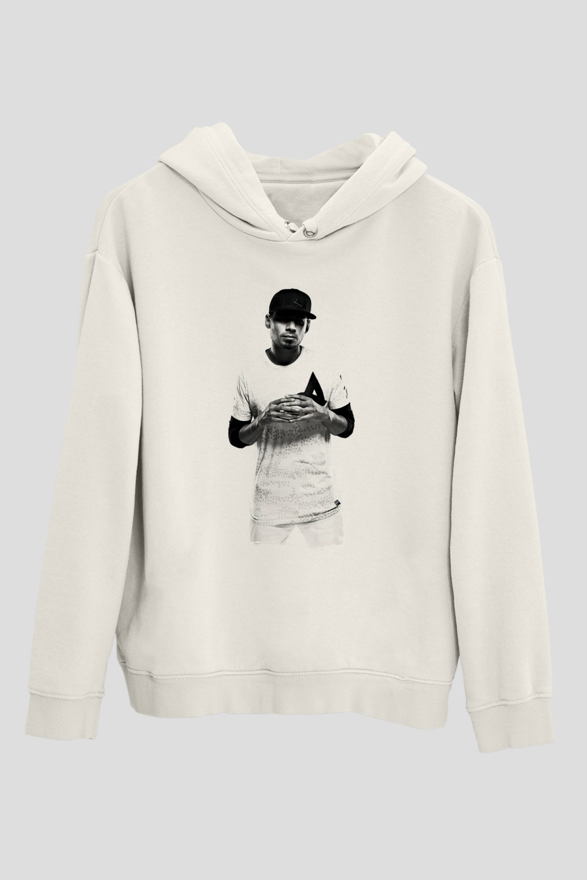 Afrojack Beyaz Unisex Kapüşonlu Sweatshirt