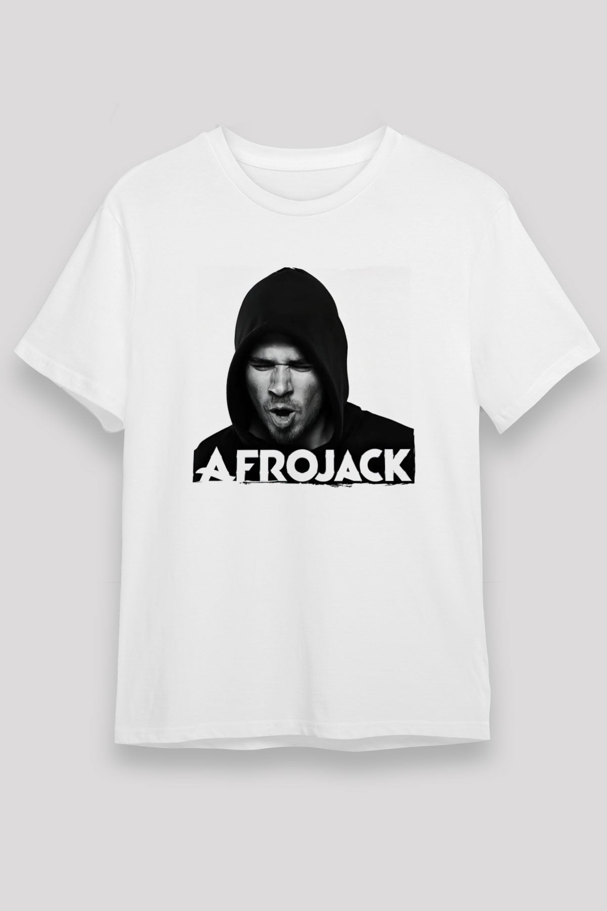 Afrojack Beyaz Unisex Tişört T-Shirt - TişörtFabrikası