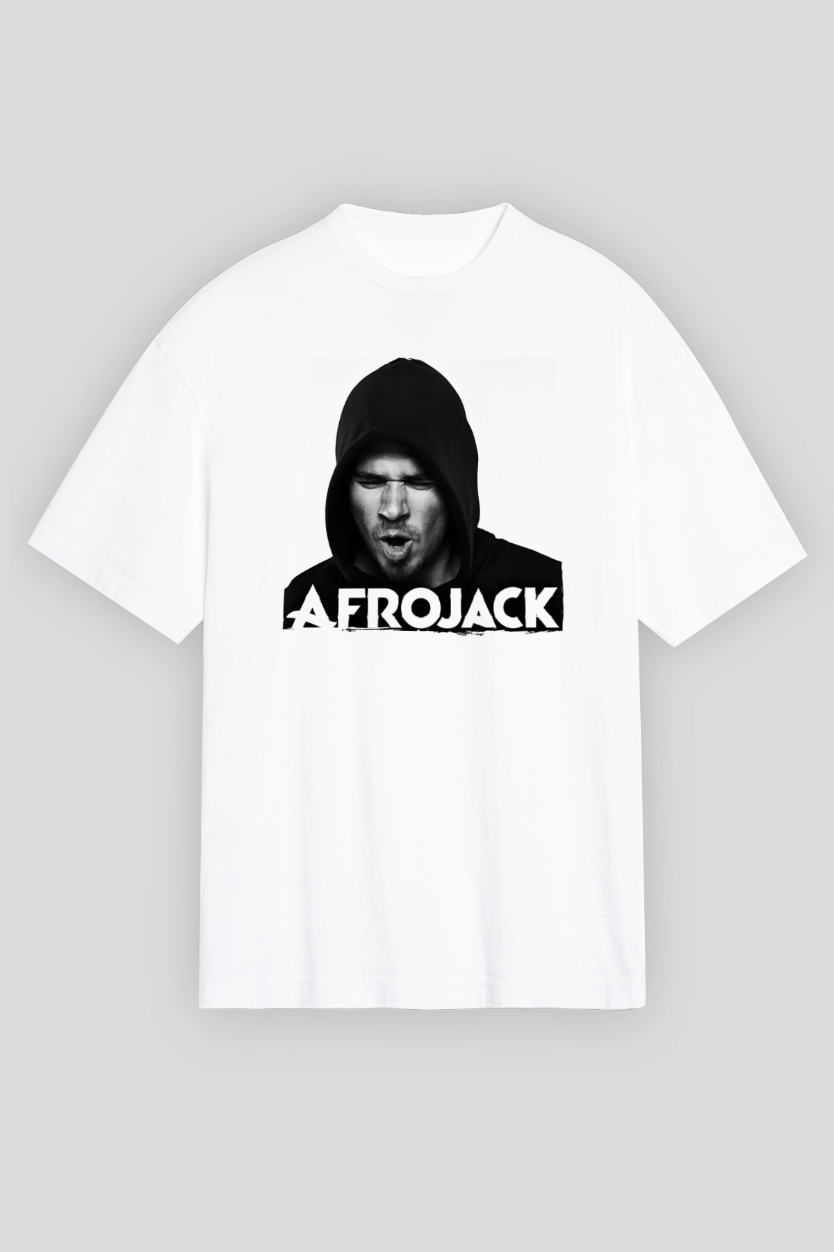Afrojack Beyaz Oversize Tişört Oversize T-shirt - TişörtFabrikası