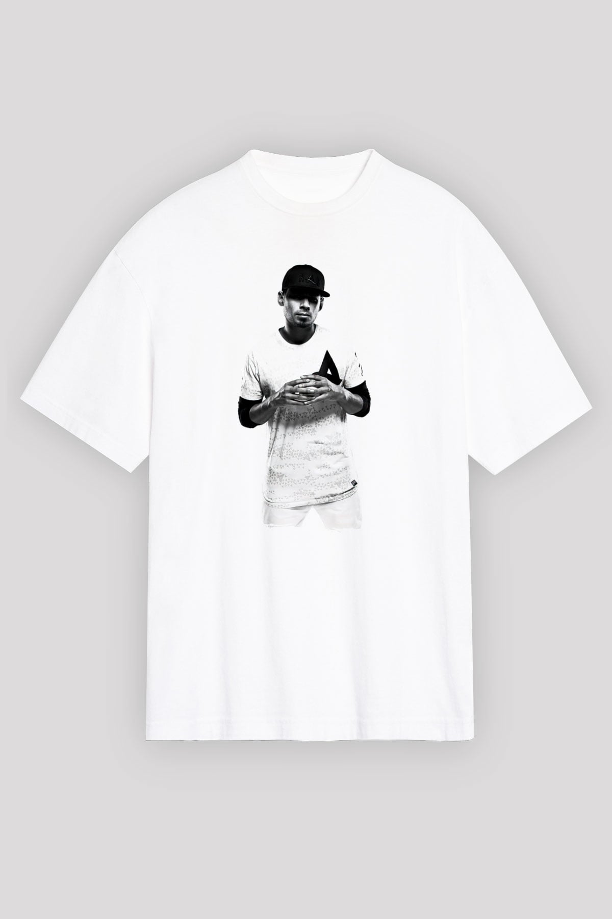 Afrojack Beyaz Oversize Tişört Oversize T-shirt - TişörtFabrikası