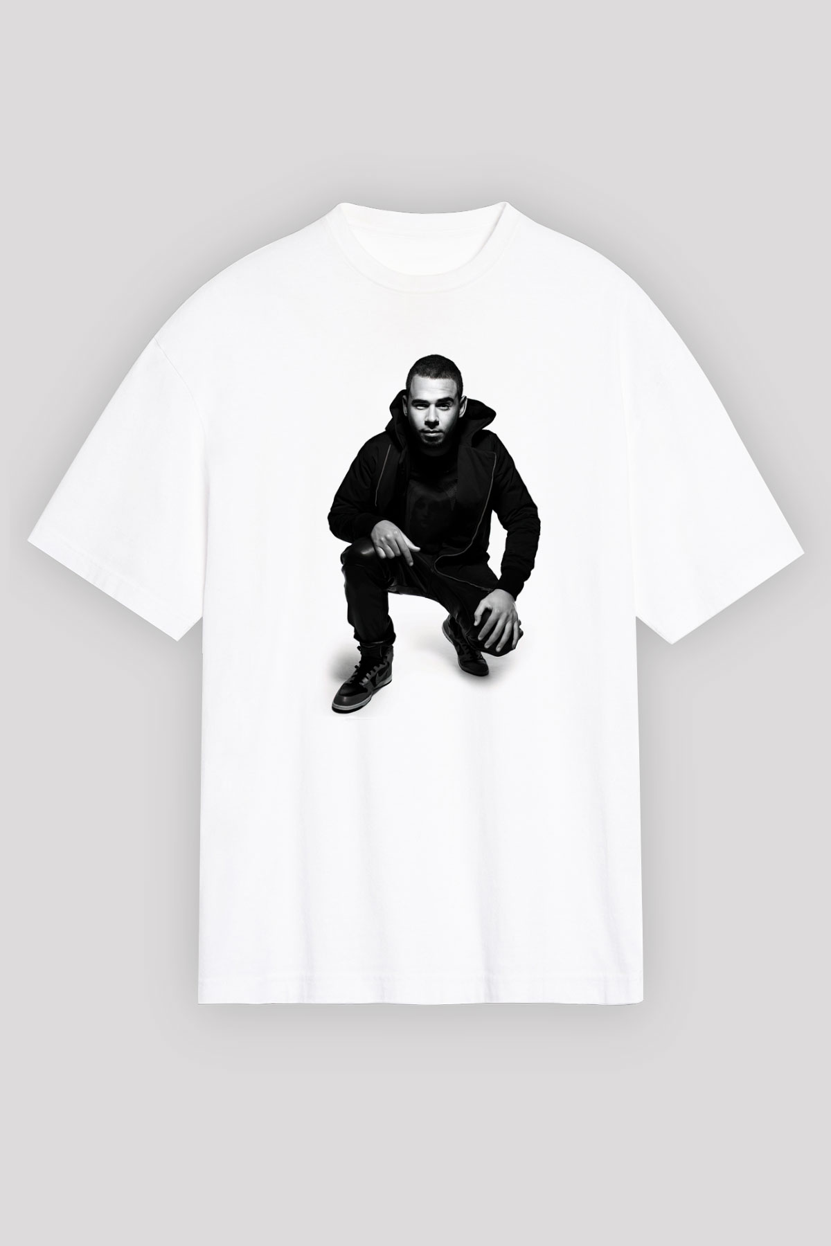 Afrojack Beyaz Oversize Tişört Oversize T-shirt - TişörtFabrikası