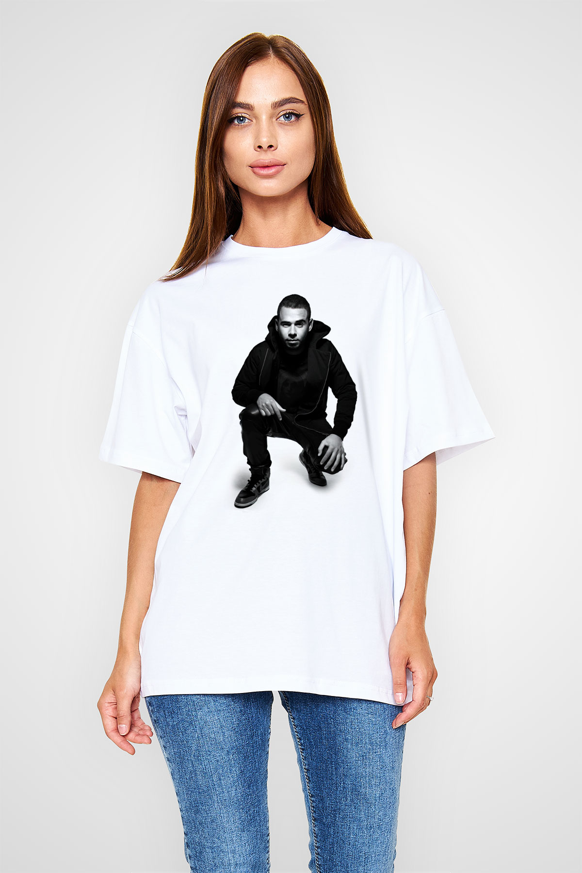 Afrojack Beyaz Oversize Tişört Oversize T-shirt - TişörtFabrikası