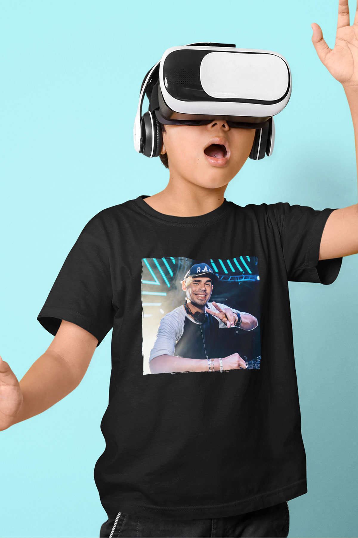 Afrojack Siyah Unisex Çocuk Tişört