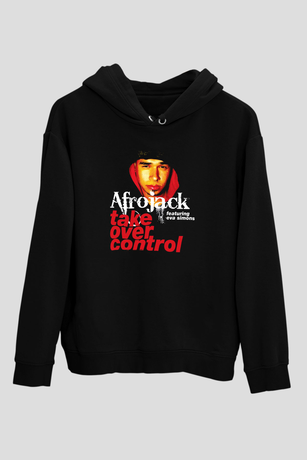 Afrojack Siyah Unisex Kapüşonlu Sweatshirt