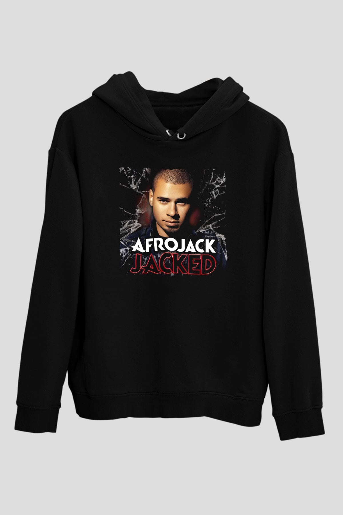 Afrojack Siyah Unisex Kapüşonlu Sweatshirt