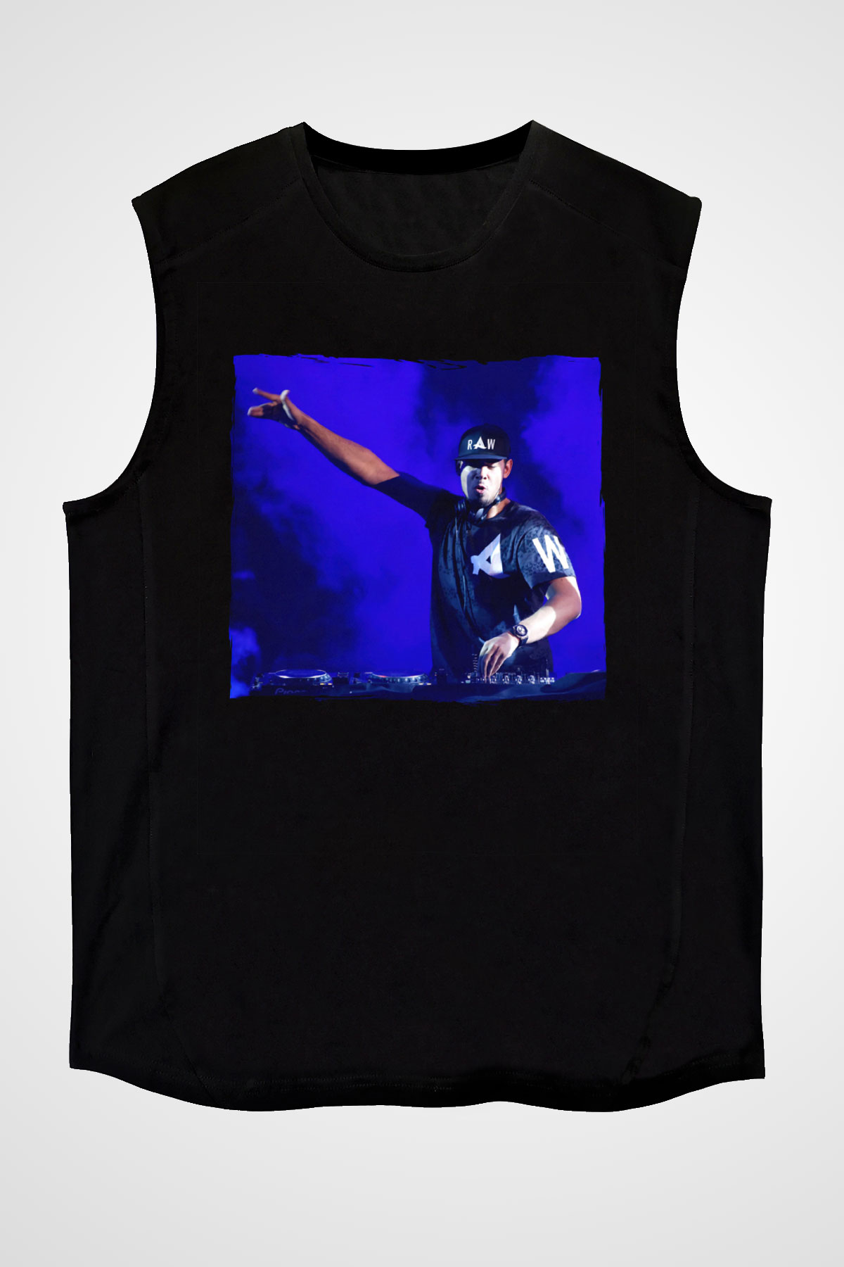 Afrojack Siyah Unisex Kolsuz Tişört