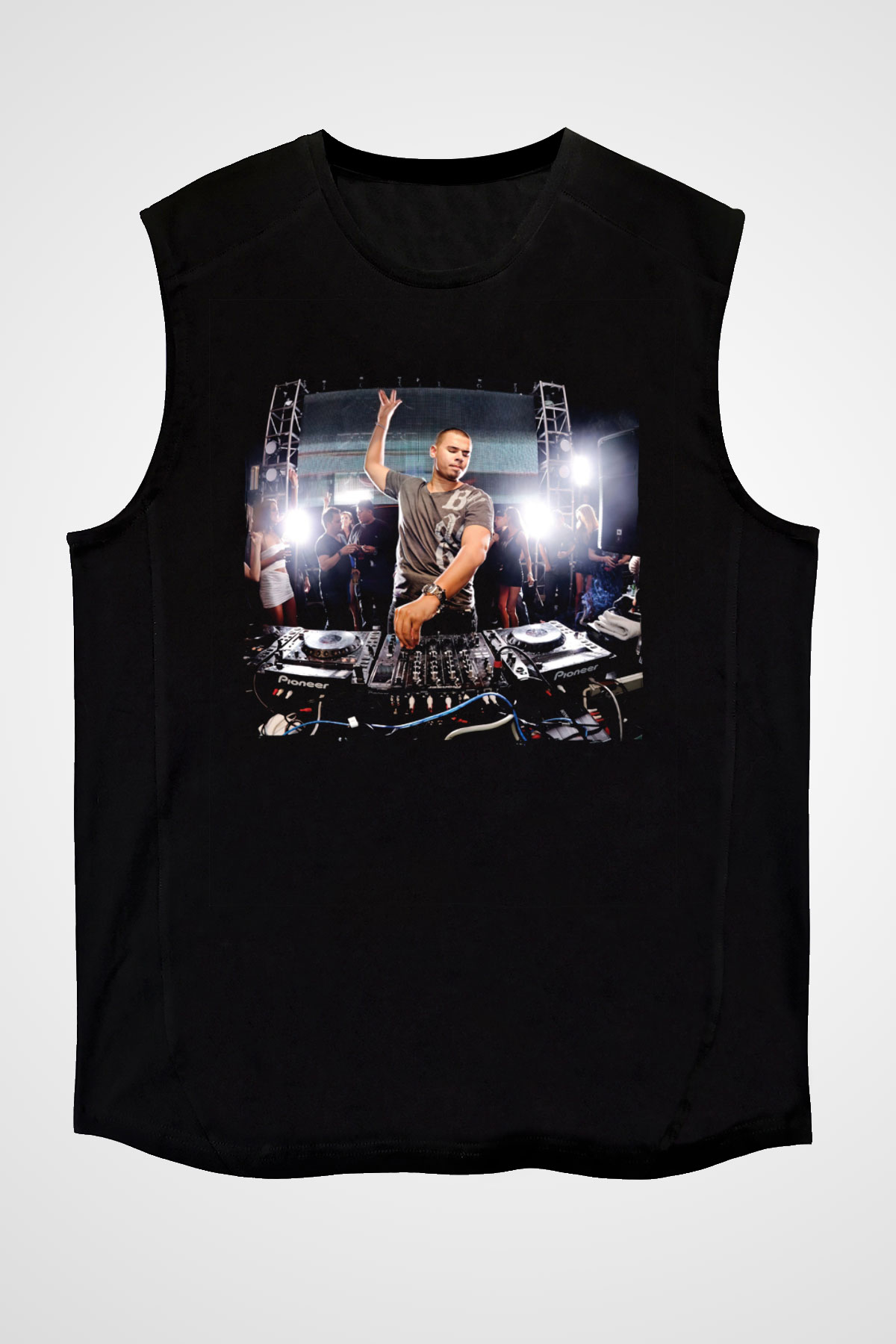 Afrojack Siyah Unisex Kolsuz Tişört