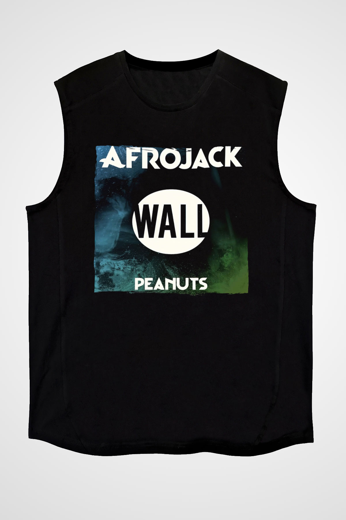 Afrojack Siyah Unisex Kolsuz Tişört