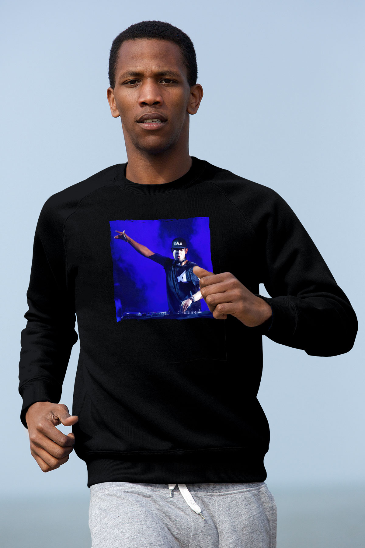 Afrojack Siyah Unisex Sweatshirt
