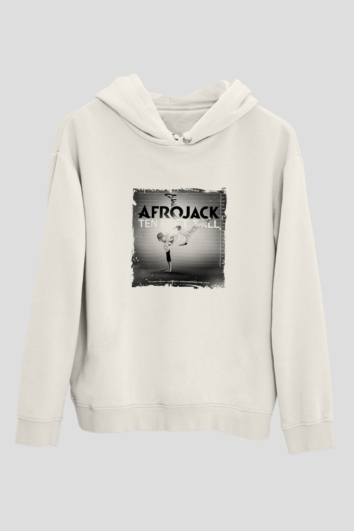 AfrojackBaskılı Beyaz Hoodie
