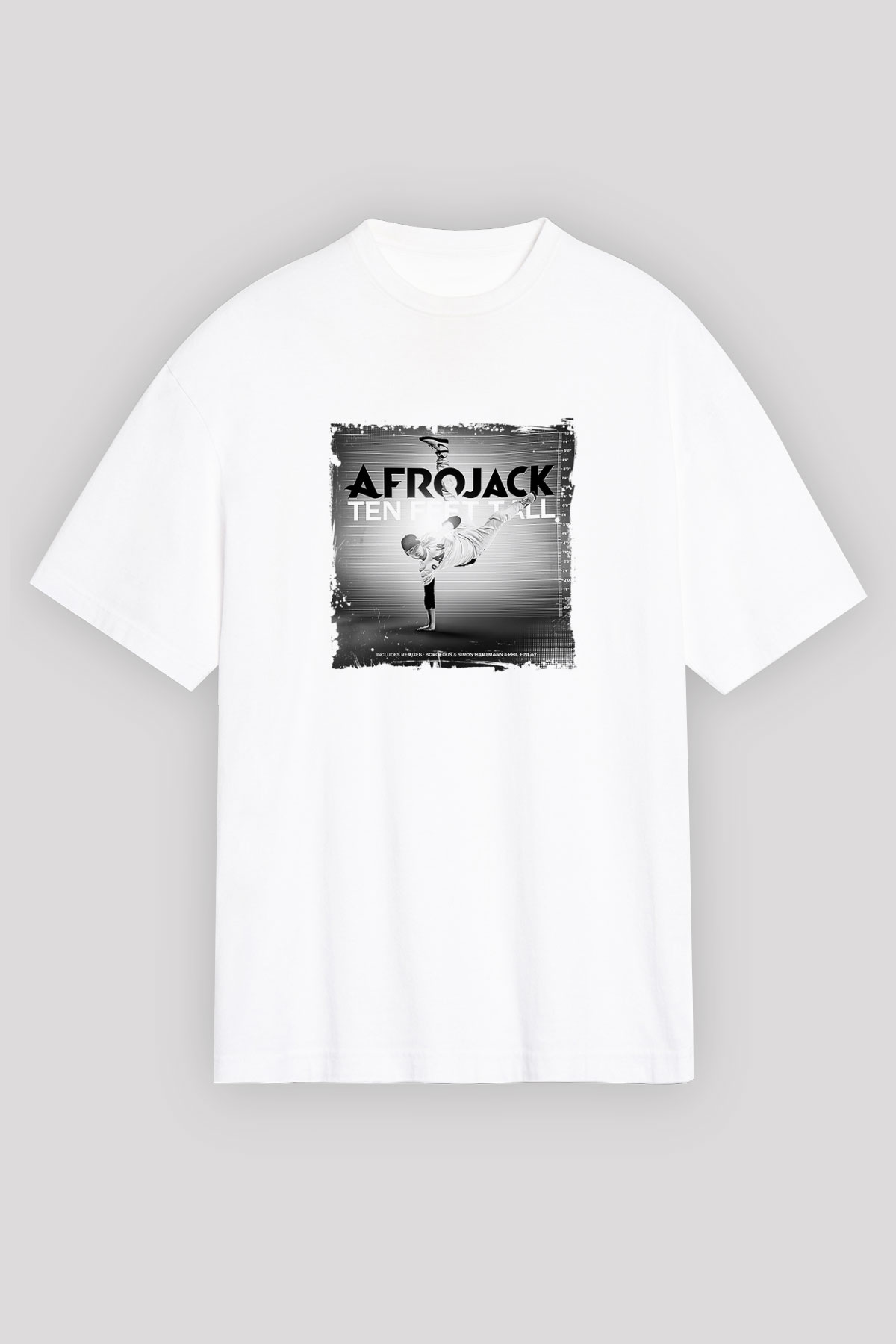 AfrojackBaskılı Beyaz Oversize Tişört