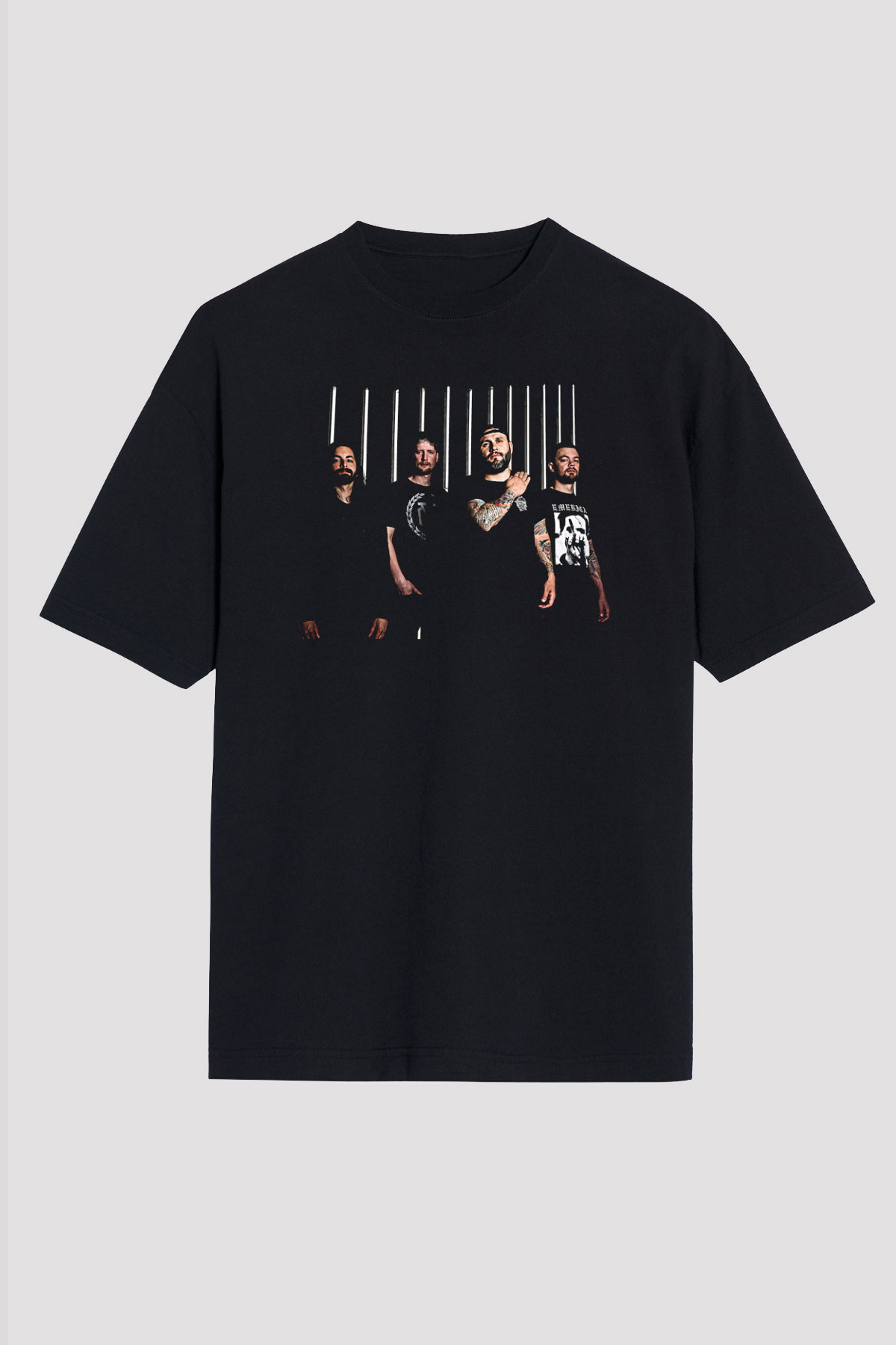 After The Burial Baskılı Unisex Siyah Oversize Tişört - Tshirt