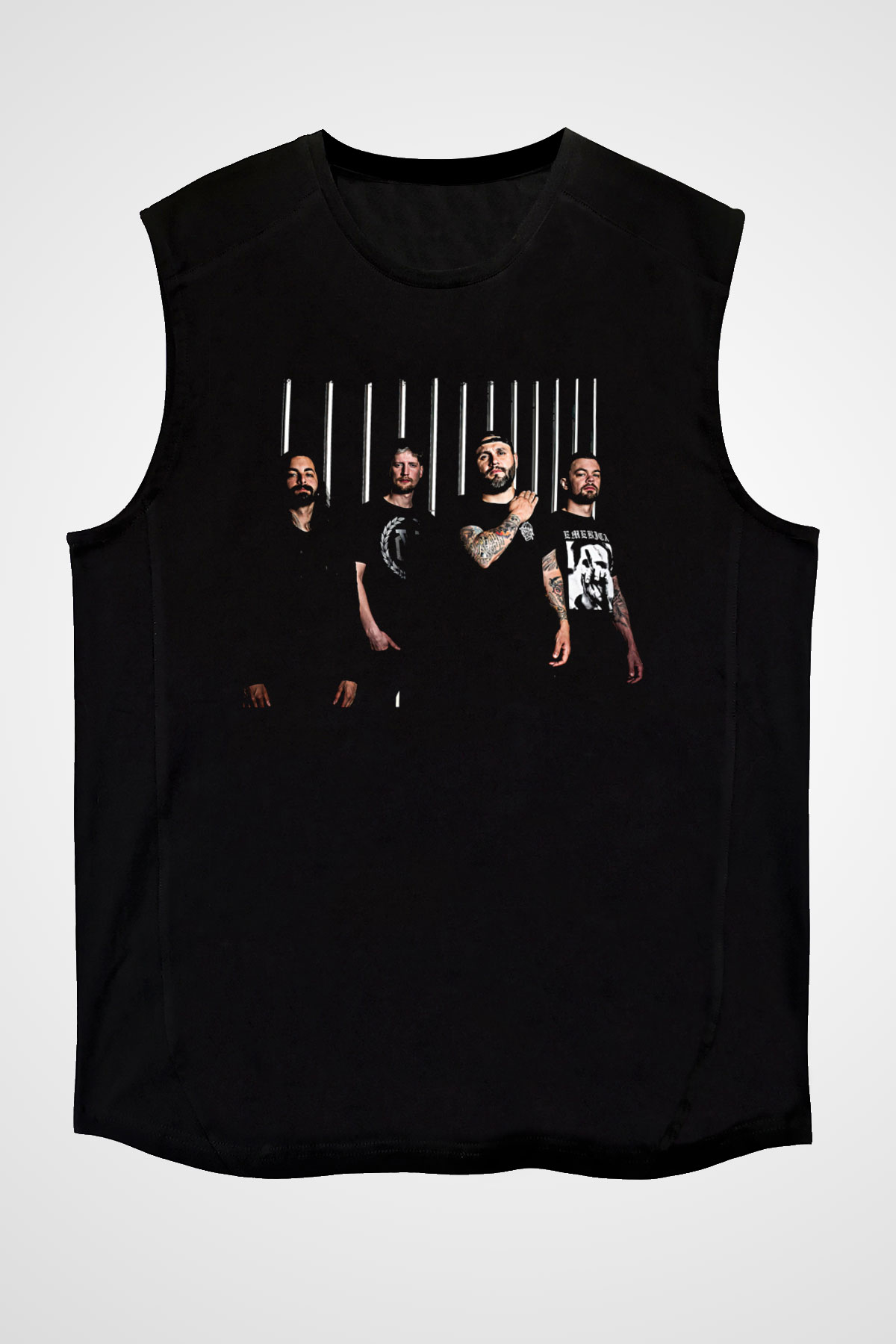 After The Burial Baskılı Unisex Siyah Kolsuz Tişört - Tshirt