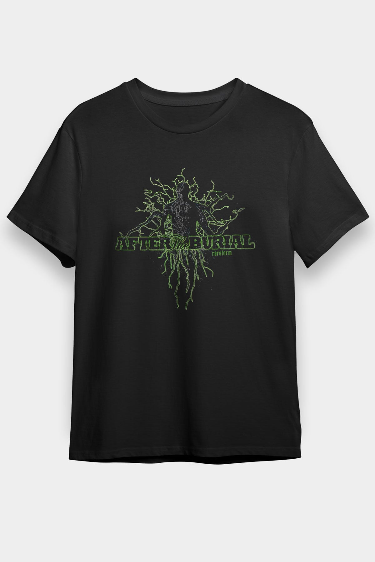 After The Burial Baskılı Unisex Siyah Tişört - Tshirt